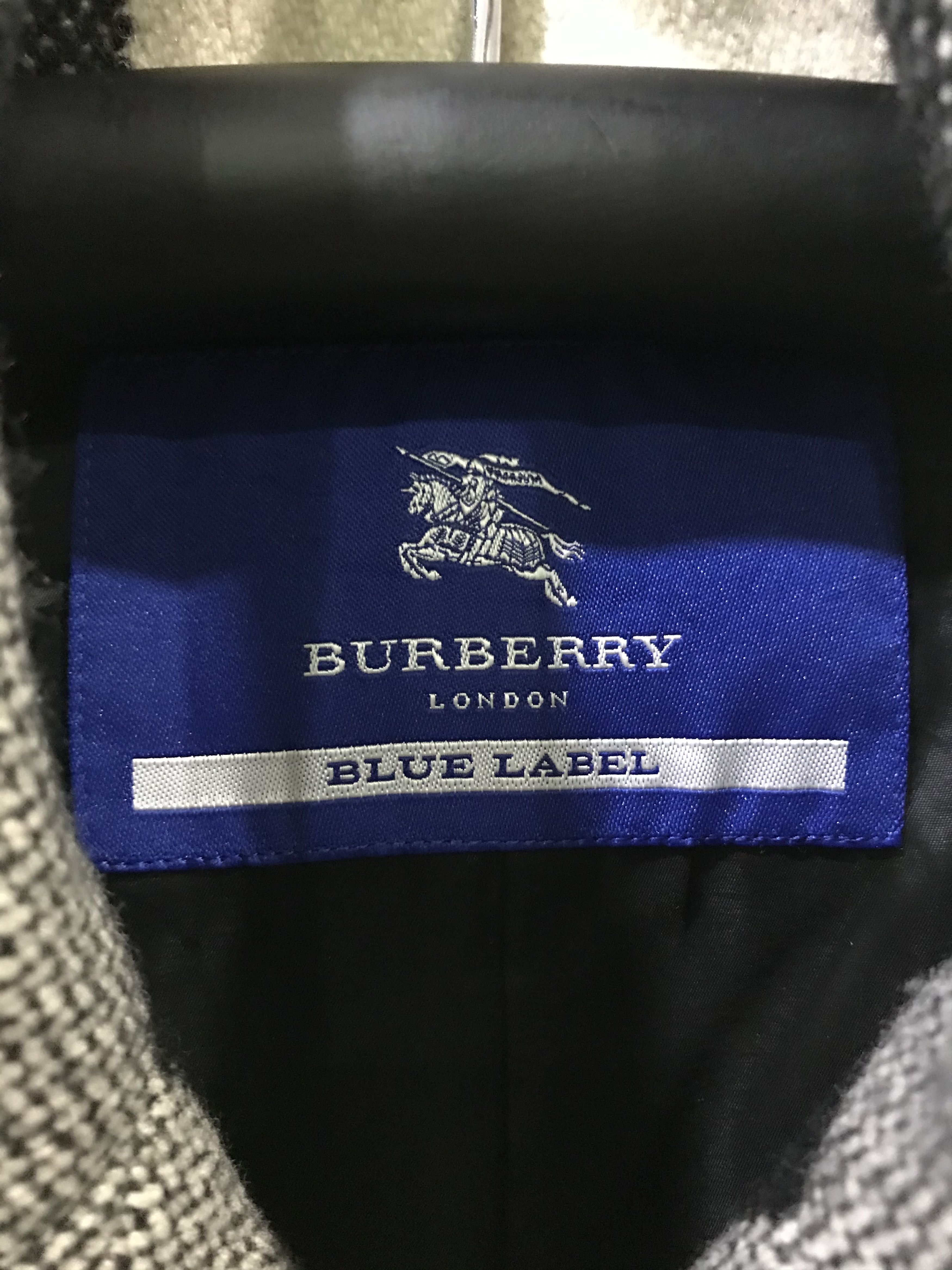 2-OC4- WOMEN! BURBERRY BLUE LABEL Plaid Peacot - 8