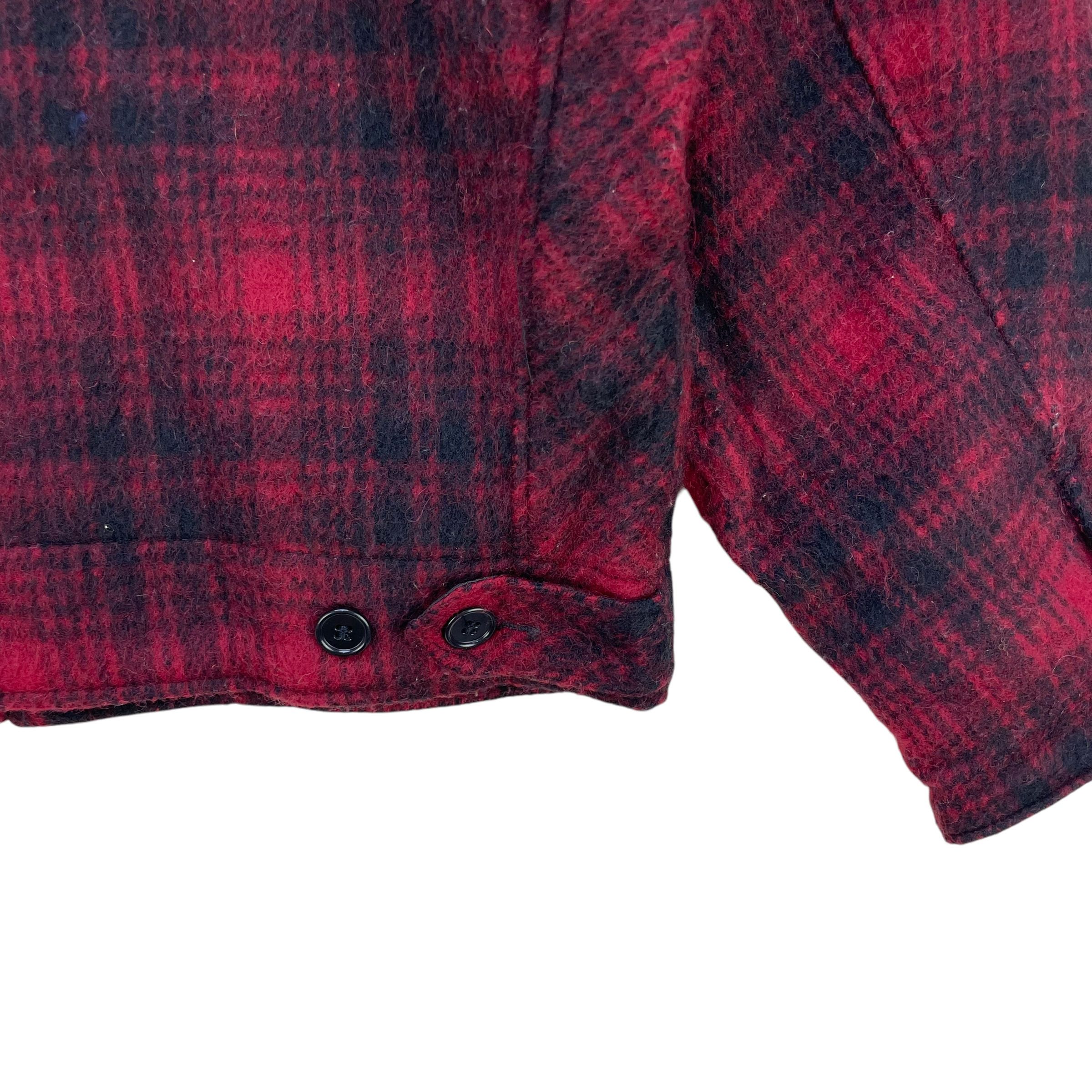 Vintage Schott Crafted With Pride Made In Usa Checked Shadow Plaid Jacket Size 42 - 7