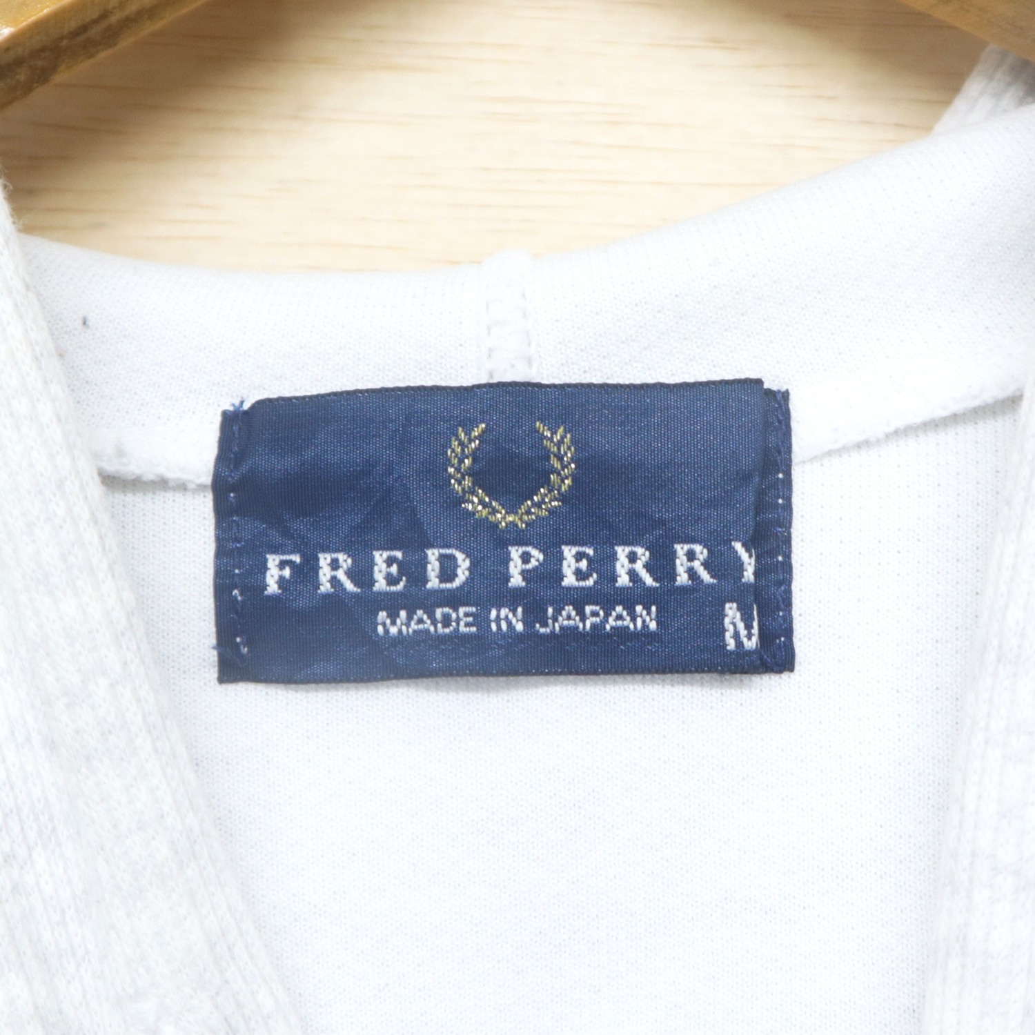 Vintage 90s FRED PERRY Big Logo Embroidered Sweater Sweatshirt Hoodie Pullover Jumper Made In Japan - 3