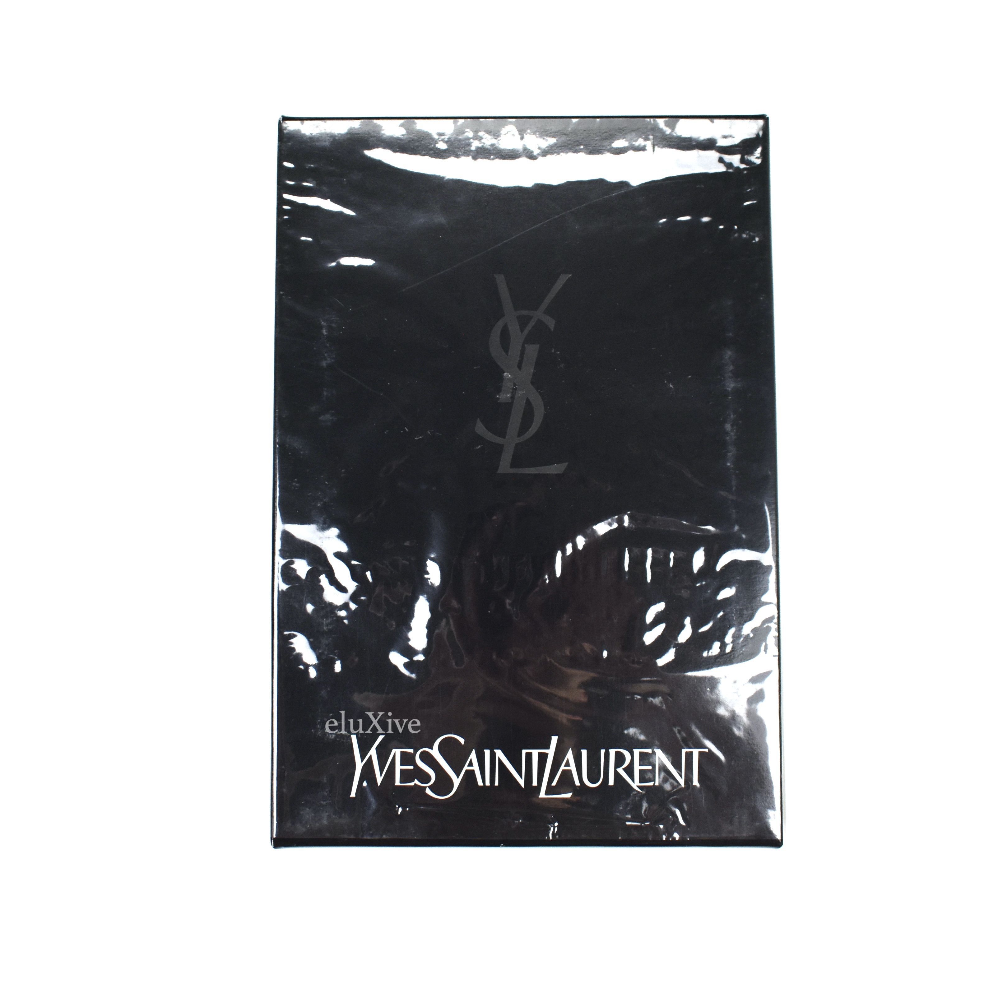 Yves Saint Laurent Ivory/Blue Set of 2 YSL Logo Hand Towels - 4