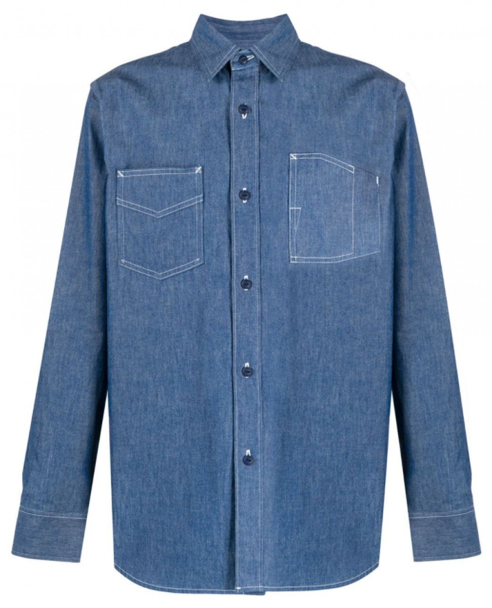 BNWT AW20 FUMITO GANRYU PLEATED DENIM SHIRT 2 - 13