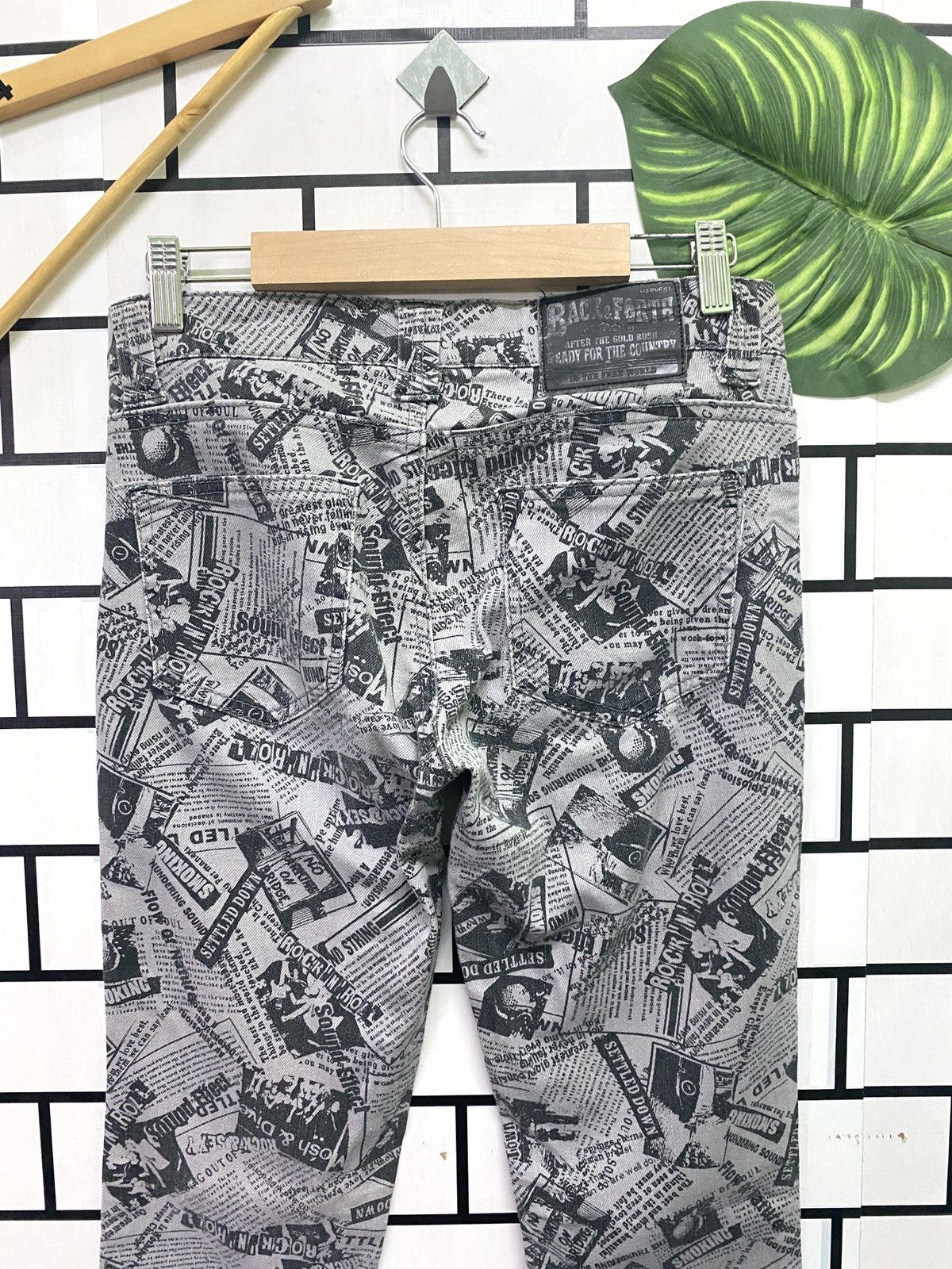 Designer - Japanese Made BACK & FORTH Full Print Rock Style Pants - 11