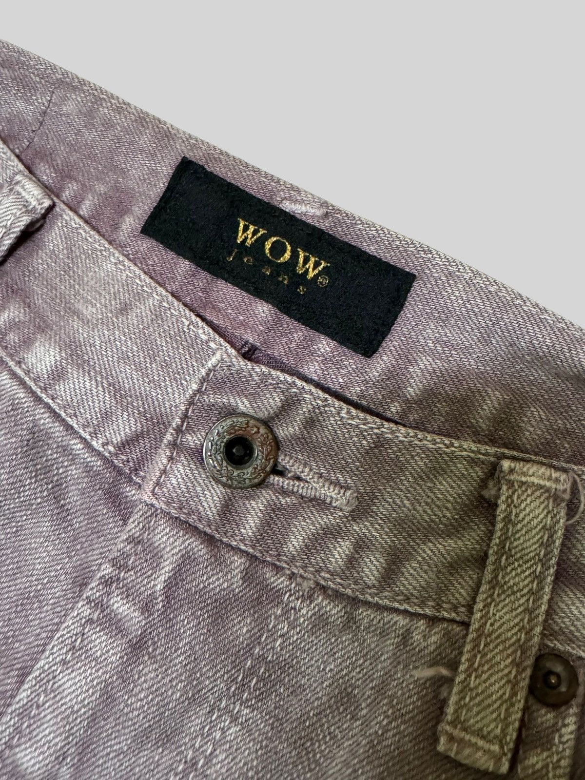 If Six Was Nine - Vintage Flared WOW Jeans Acid Wash Purple Denim - 7