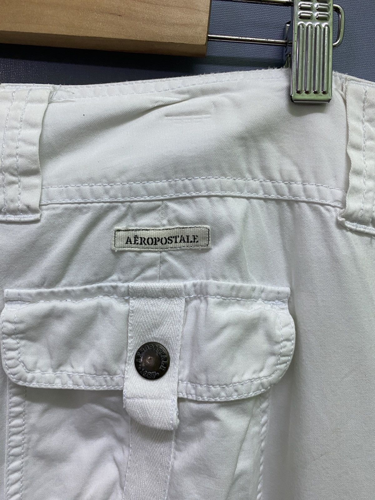 Cargo AEROPOSTALE 8 Pocket Parachute White Pants - 13