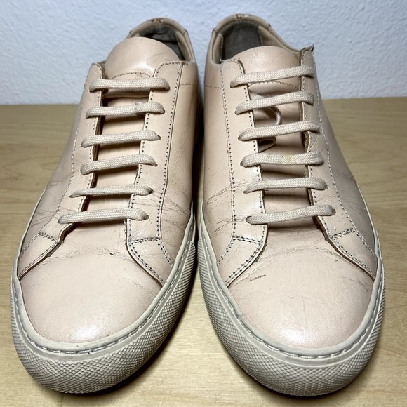 Common Projects Original Achilles Sneakers Leather Low Top Casual Cream 42 9 - 4