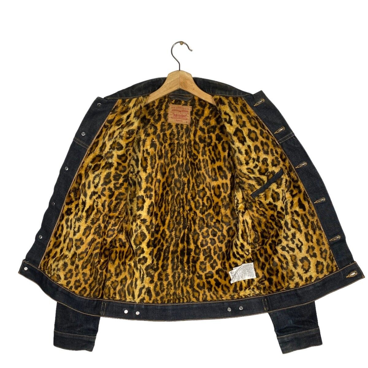 Supreme x Levi's RAW Leopard Denim Jacket S Size - 8