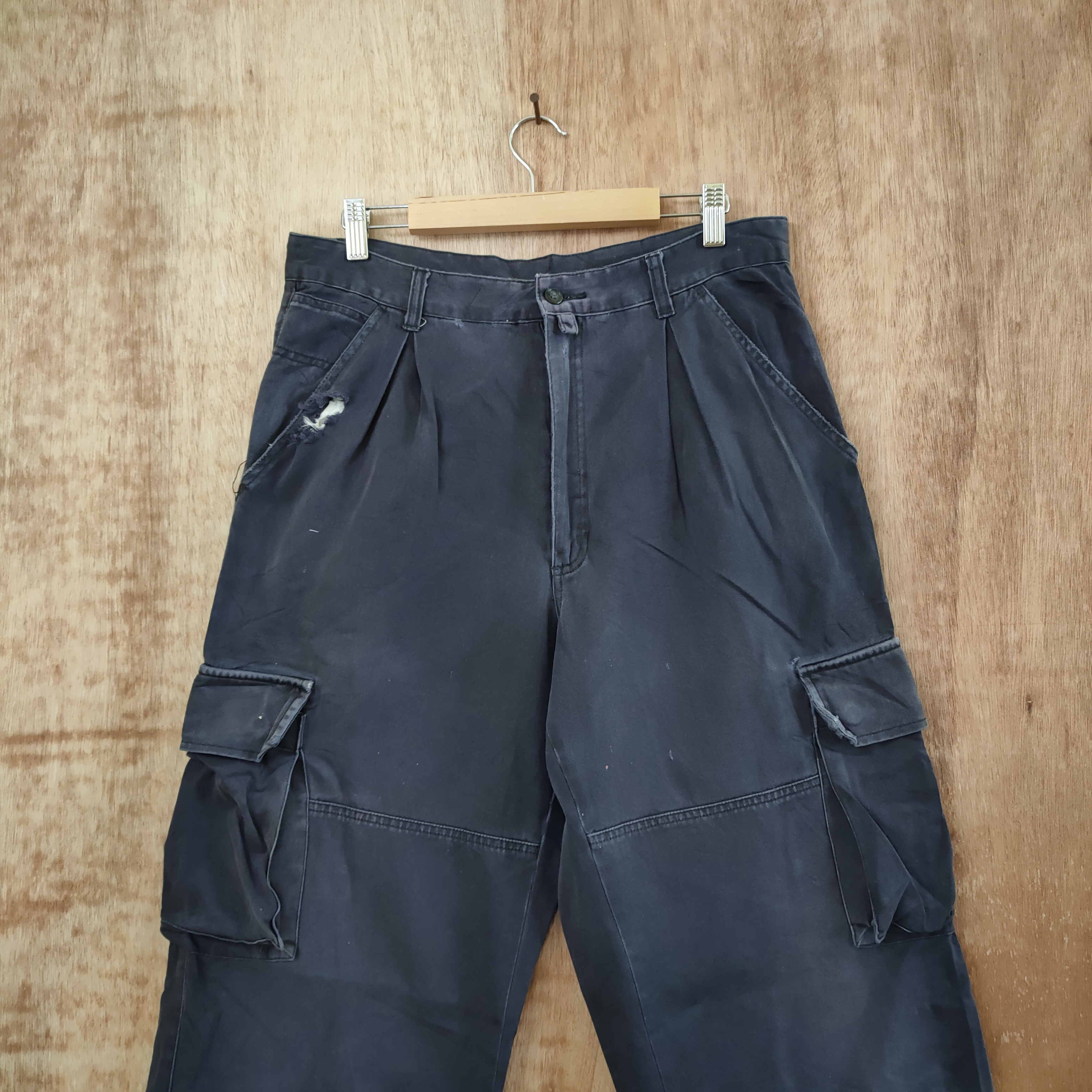 Vintage - NAVY WORKWEAR CARGO PANTS - 4