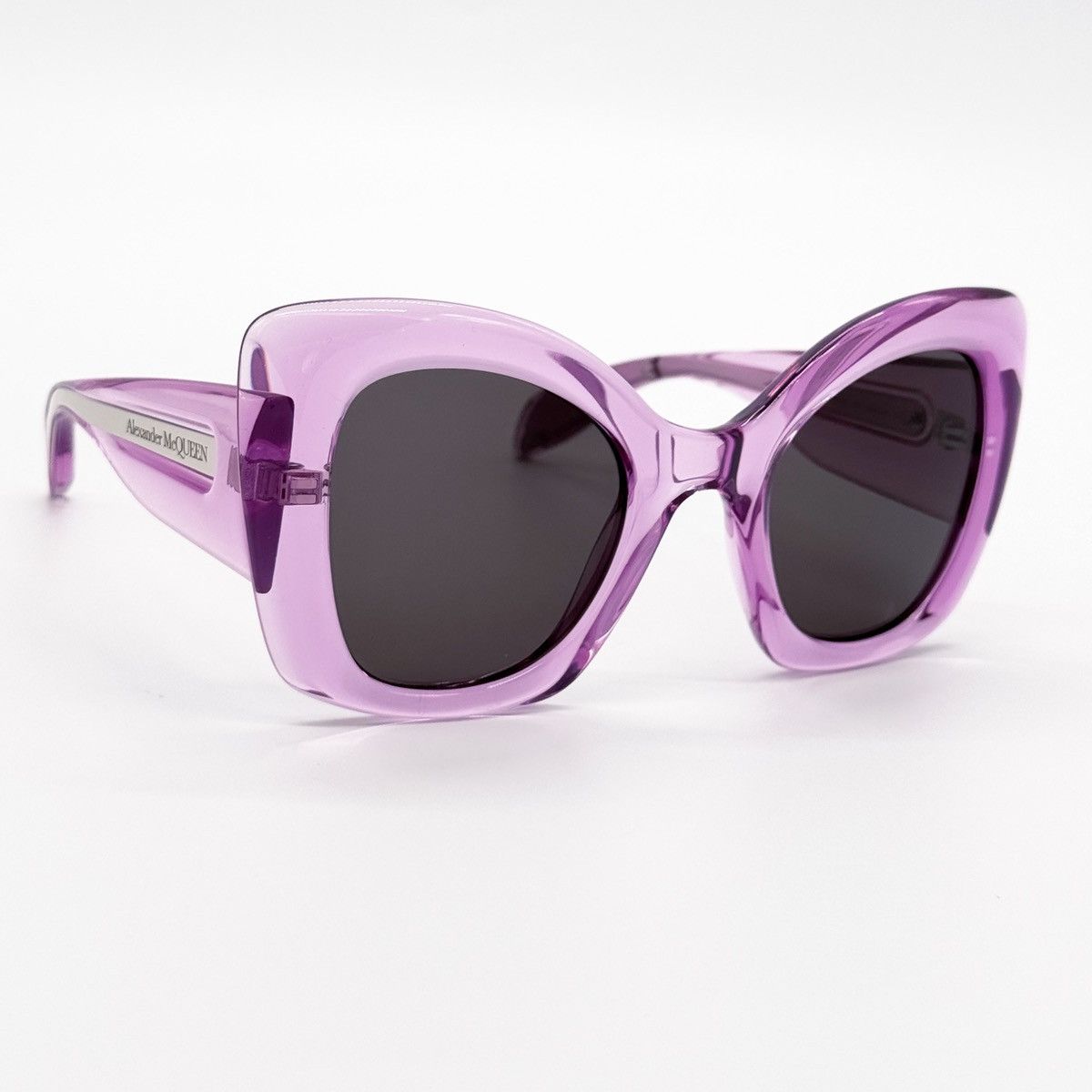 NEW ALEXANDER MCQUEEN AM0402S 004 PURPLE WOMEN SUNGLASSES - 4