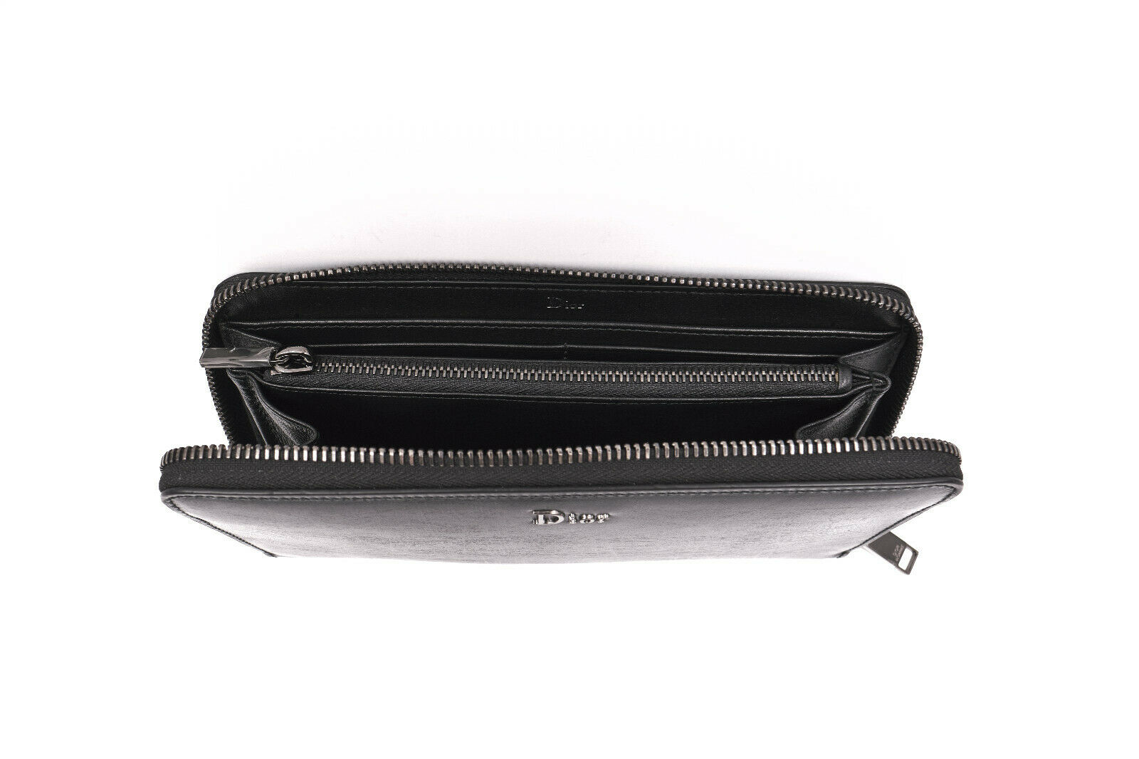Dior Homme Black Leather Zip Wallet From 'SCUFF' Collection - 6