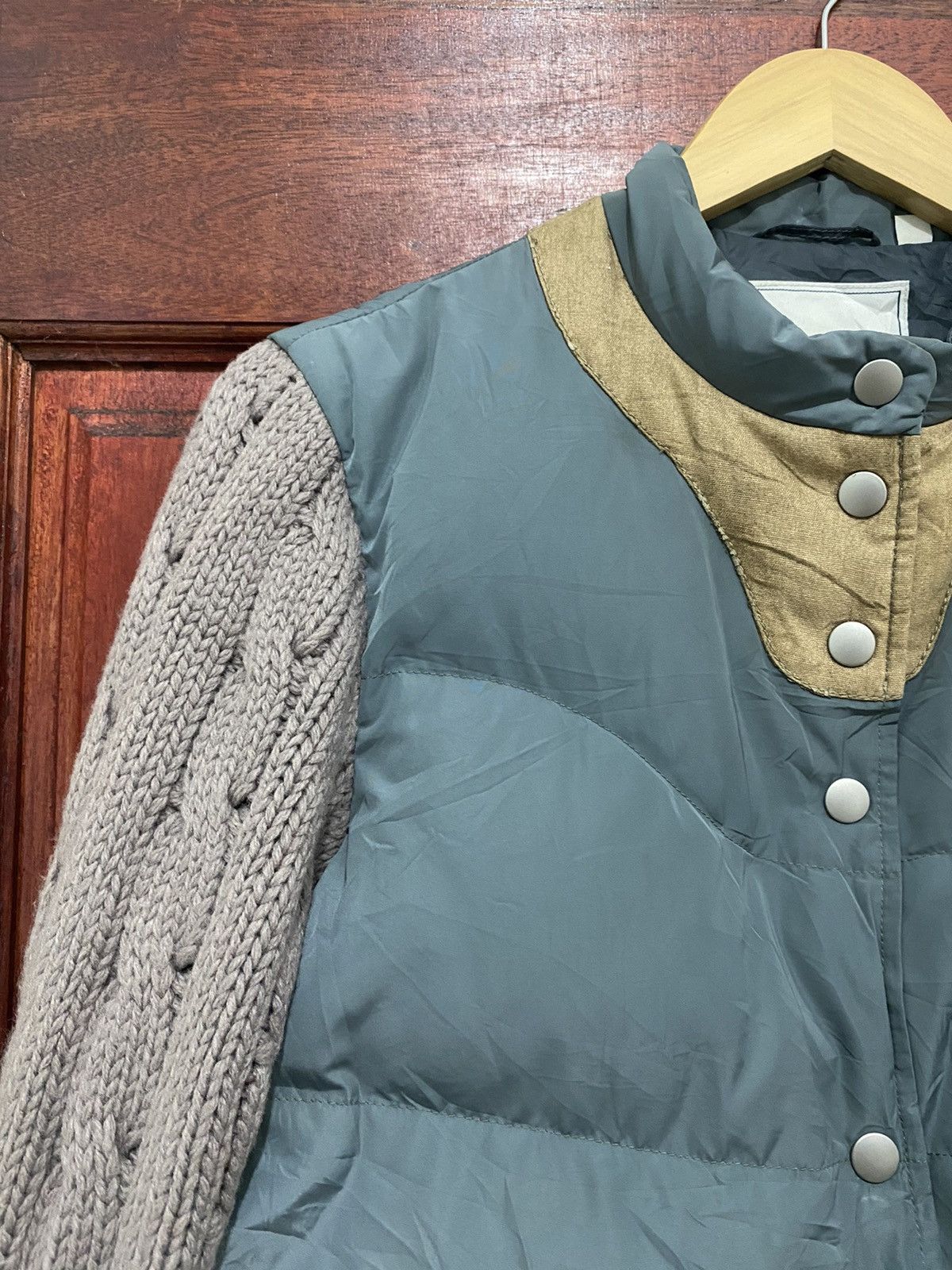 Undercover Jun Takahashi Puffer Jacket Knitted Sleeve Design - 6