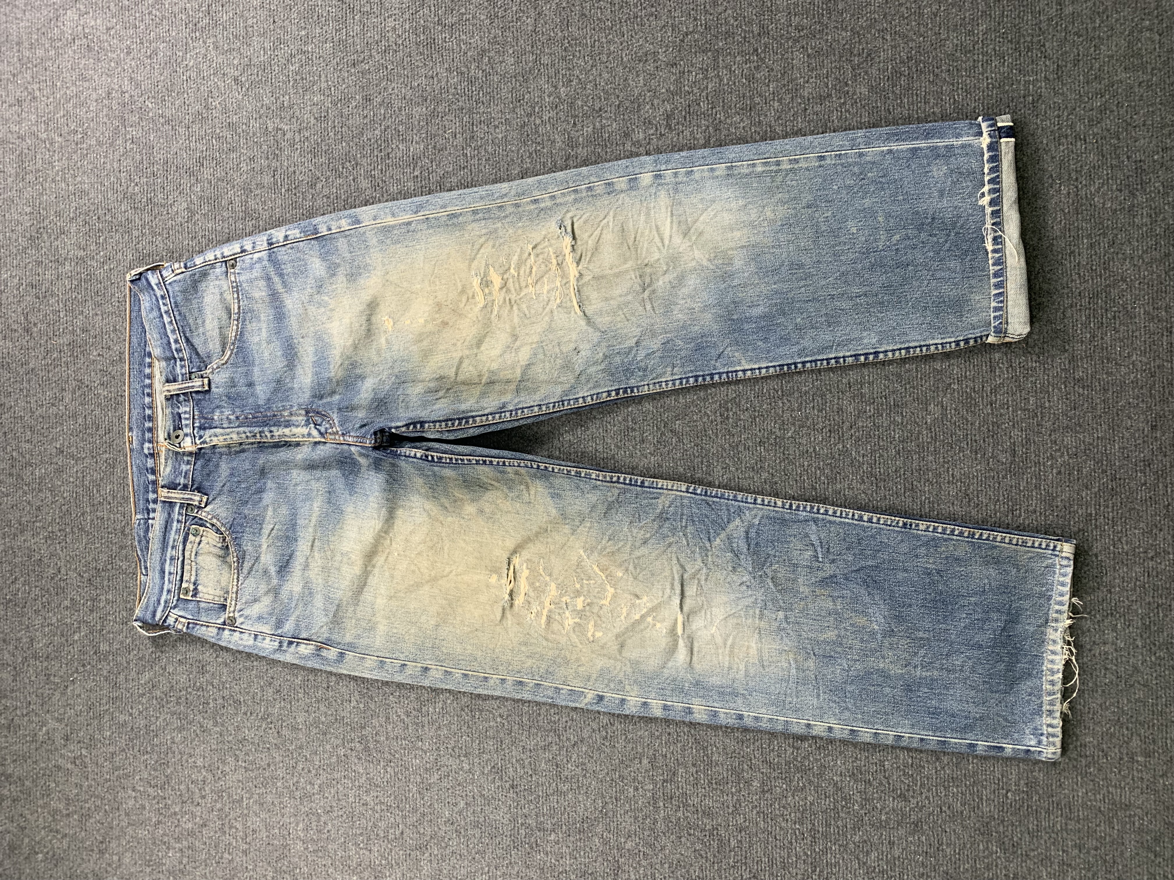 Vintage - Vintage 90s Levis 503 Selvedge Faded Blue Jeans - 1