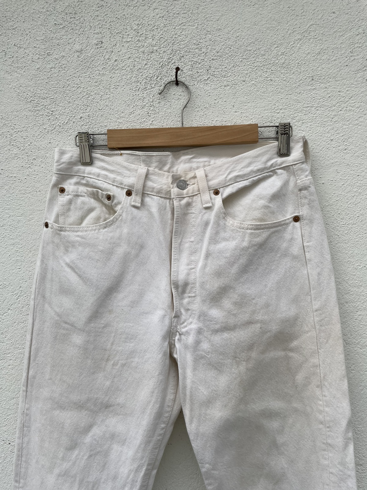 Vintage - Vintage 90s Levis 501 White Made In USA Denim Jeans - 2