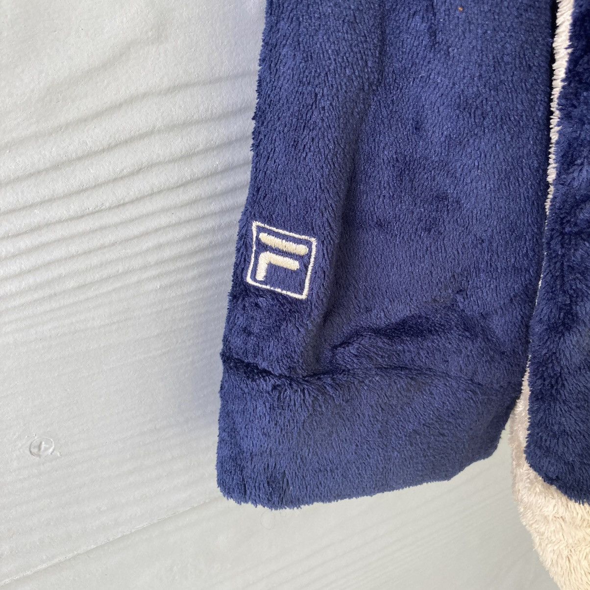 Vintage Fila Blue Blank Fleece Sweater - 6