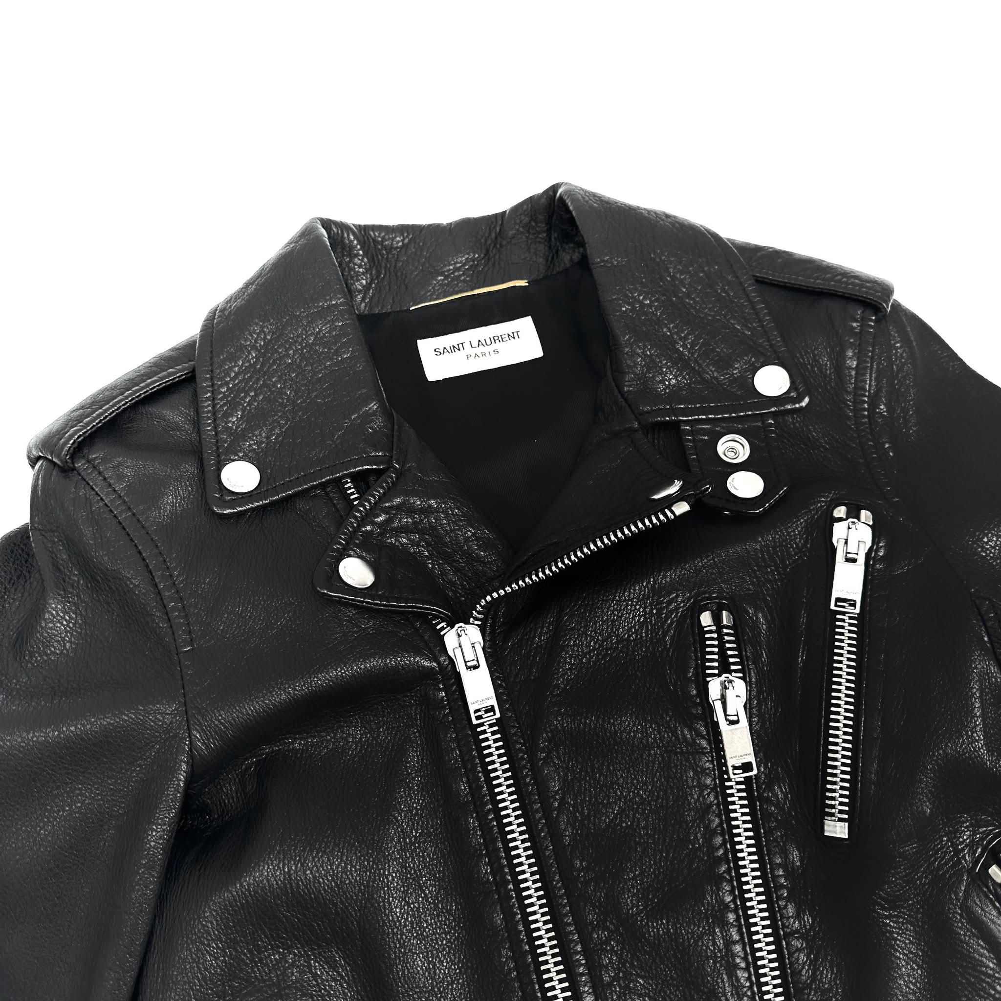 HEDI SLIMANE X SAINT LAURENT BLOOD LUSTER BIKER LEATHER JACKET F36 - 7