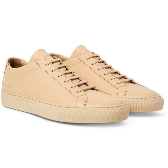 Common Projects Original Achilles Sneakers Leather Low Top Casual Cream 42 9 - 1