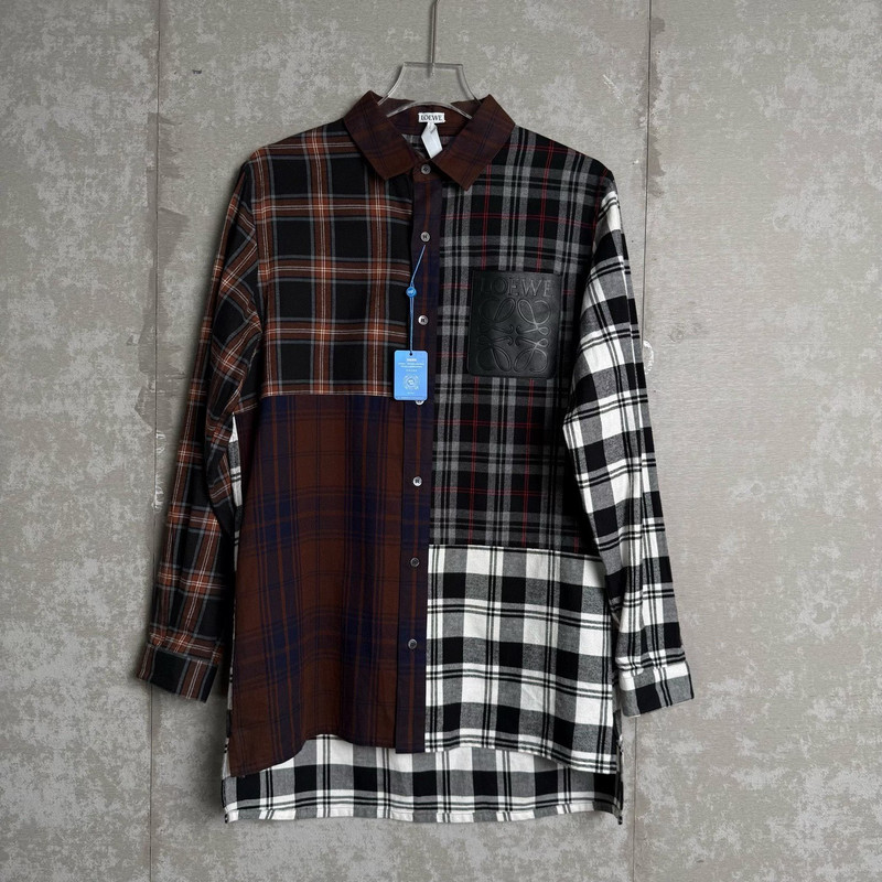LOEWE Checkered Patchwork Shirt - 1