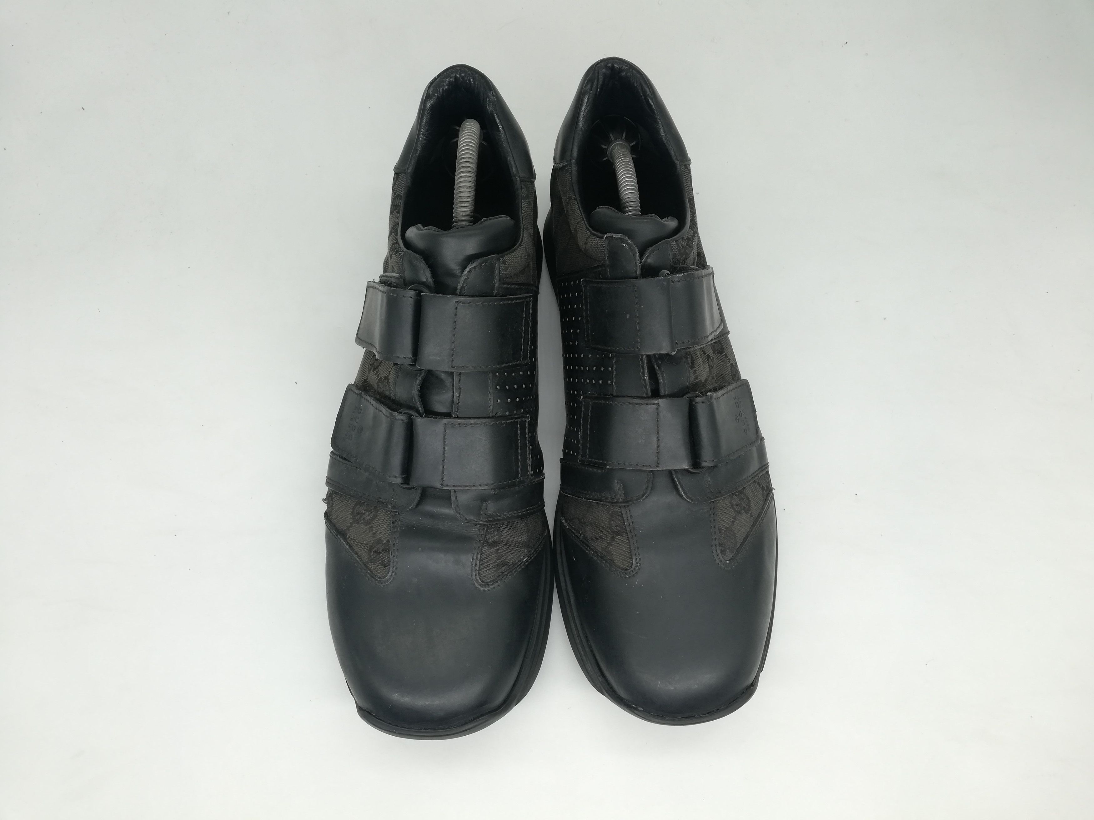 GG Black Velcro Strap Shoes - 3