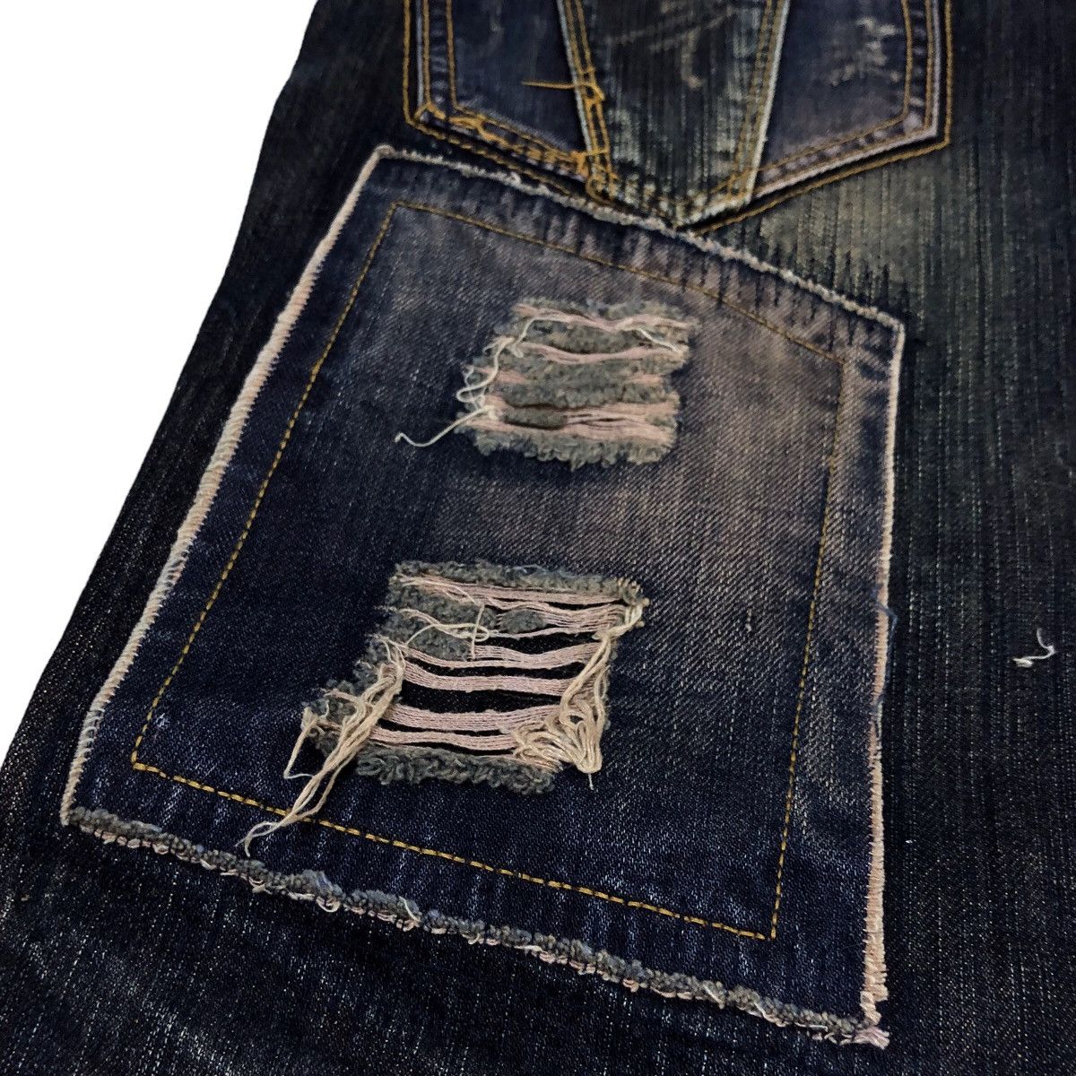 Japanese Brand - C.o.t jeans japan patchwork distressed denim pants - 7