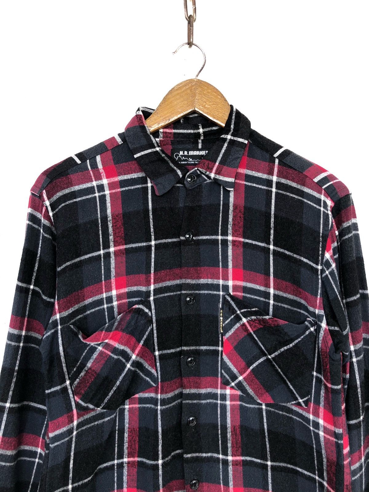 HR Market 🇯🇵 Made Classic Shadow Rayon Plaid Flannel Shirt - 2