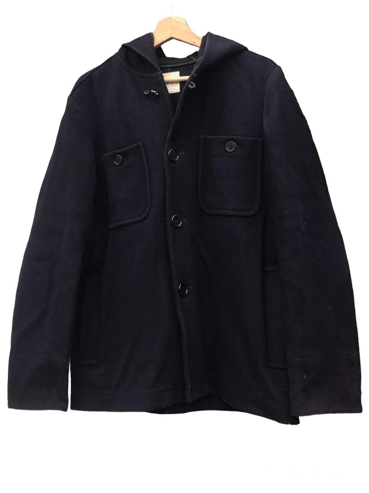 MHL Margaret Howell Hoodie Wool Coat - 1