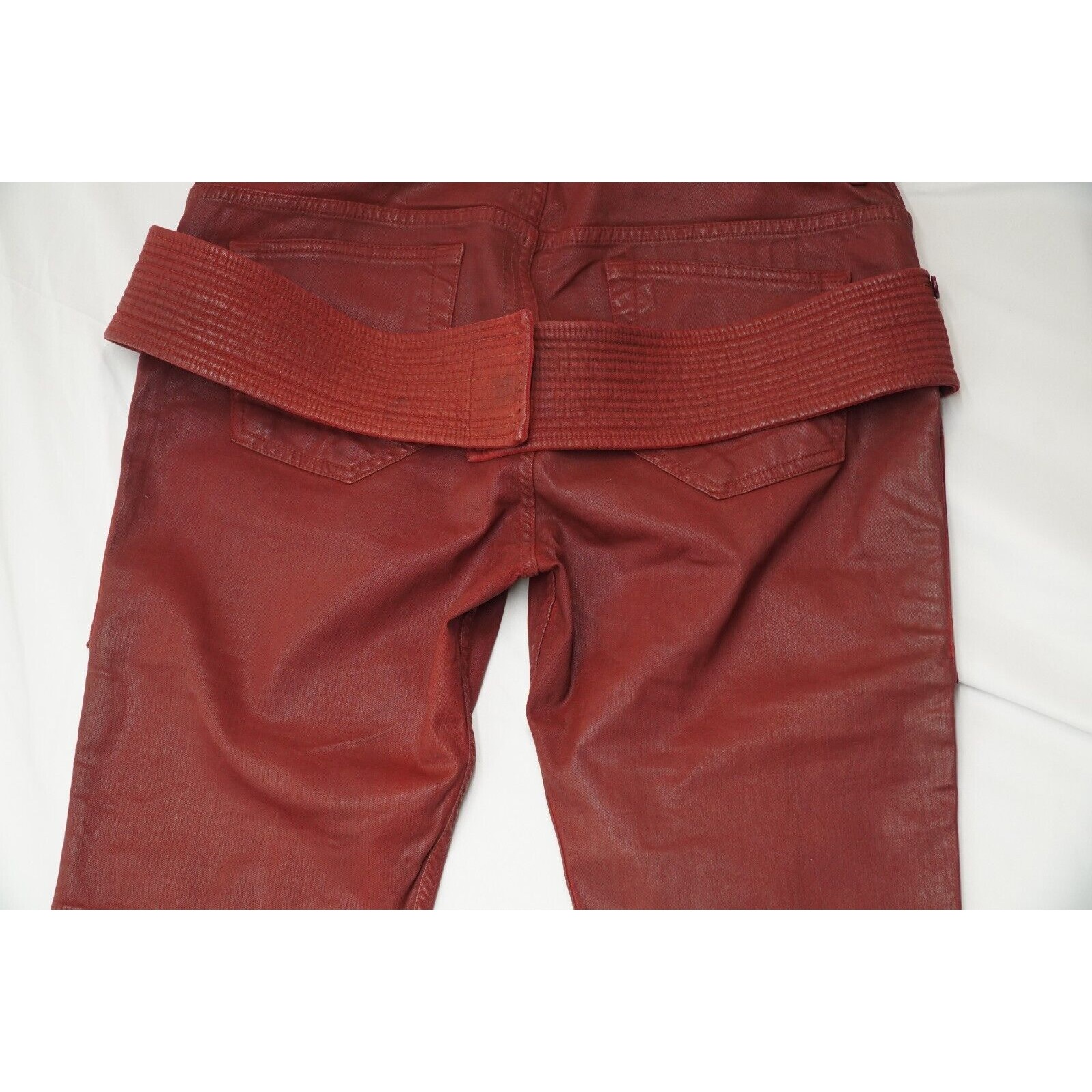 SS21 Easy Creatch Cut 33 Wax Trouser Cargo Pants Dark Cherry - 10