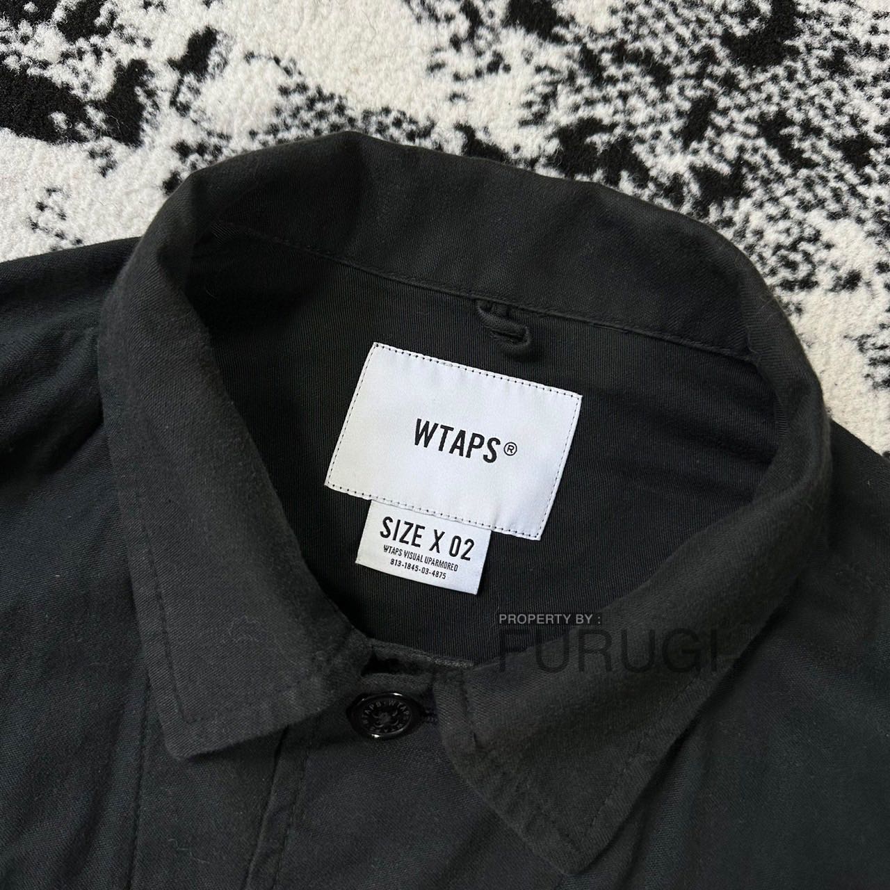 WTAPS JUNGLE LS 01 SHIRT COTTON SATIN 2017 BLACK MIKE