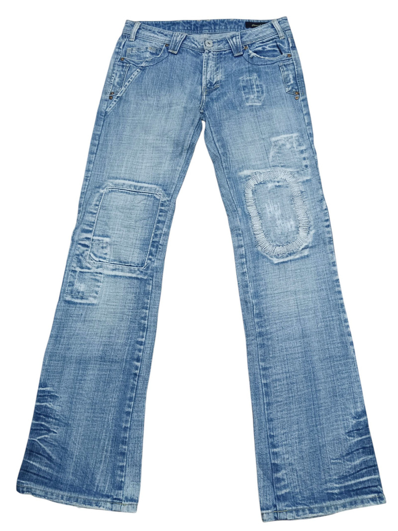 🔥Camel Road🔥 Low Rise Super Patchwork Flare Jeans - 1