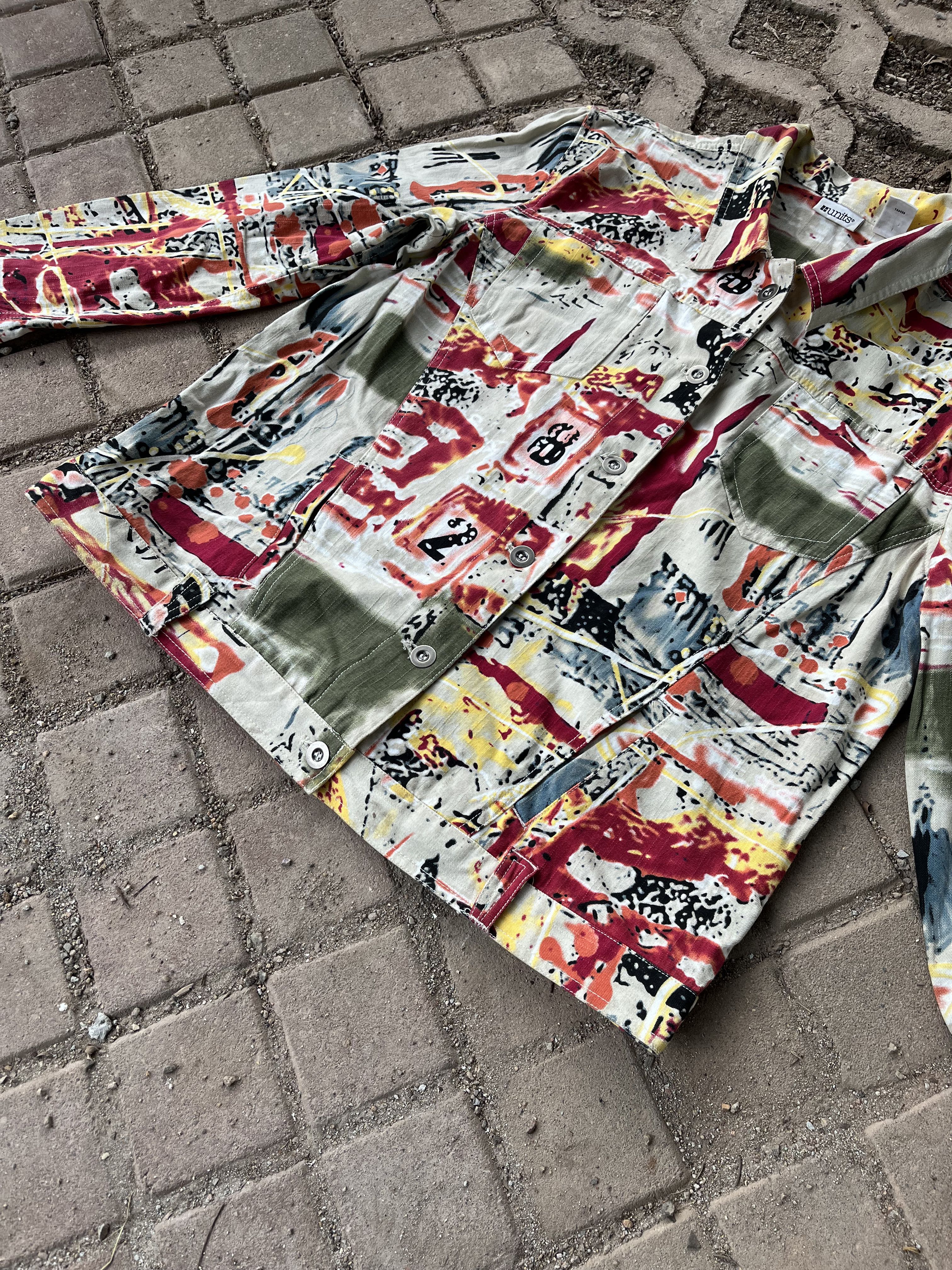Crazy Abstract Denim Jacket - 5