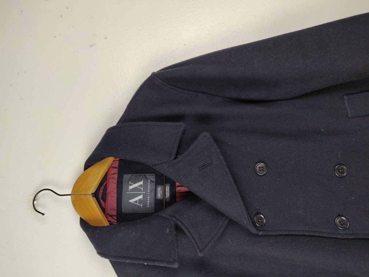 Armani - Exchange Peacoat Navy Double Breast Jacket - 5