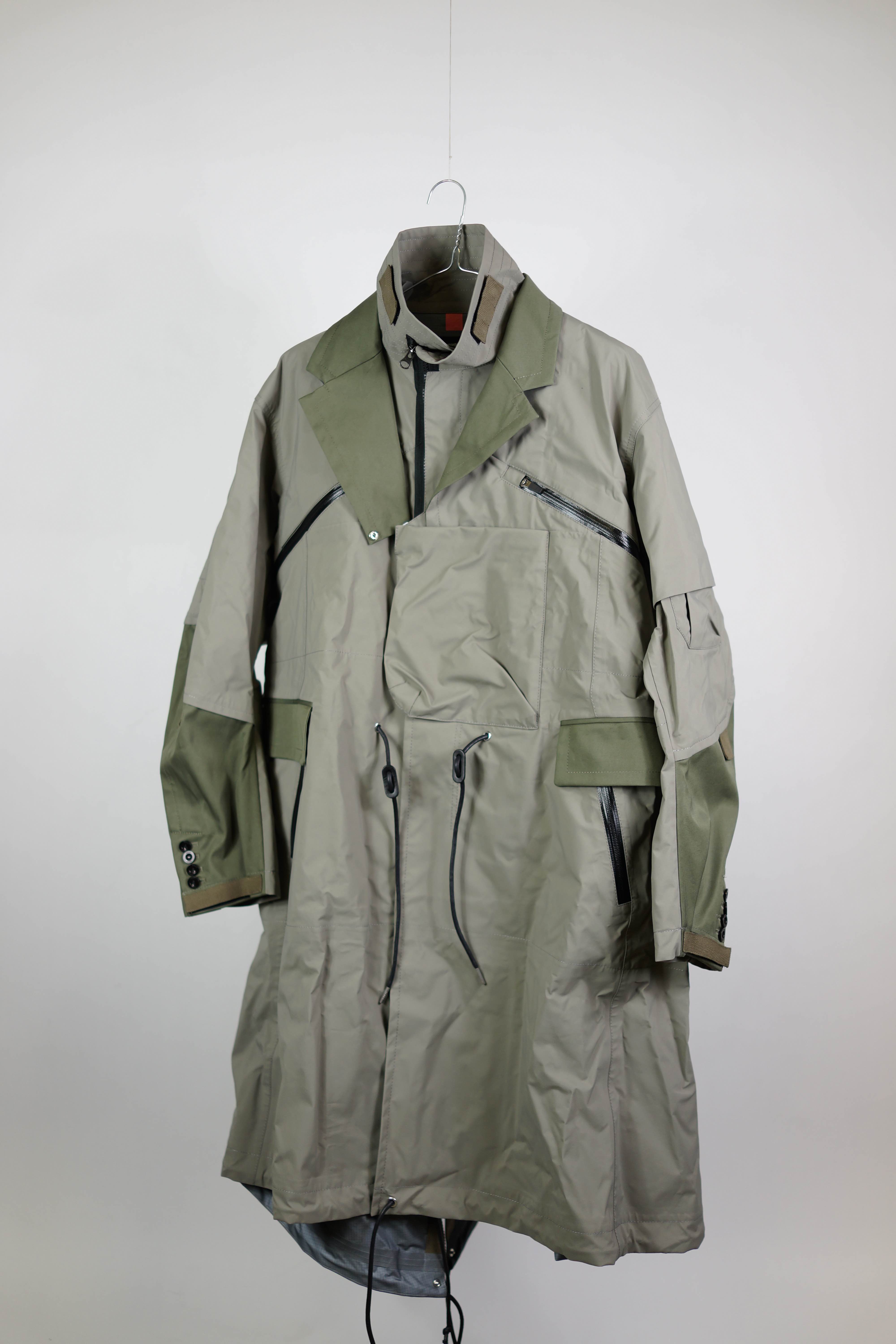 SAC-J2760 sacai / ACRONYM Trench Coat Alpha Green - 1