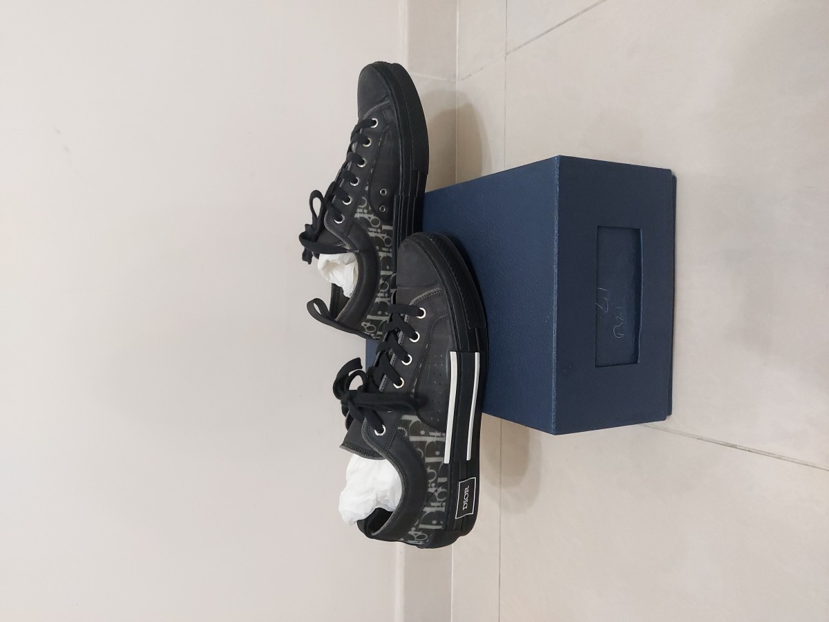 Black B23 Oblique Low Sneakers - 3
