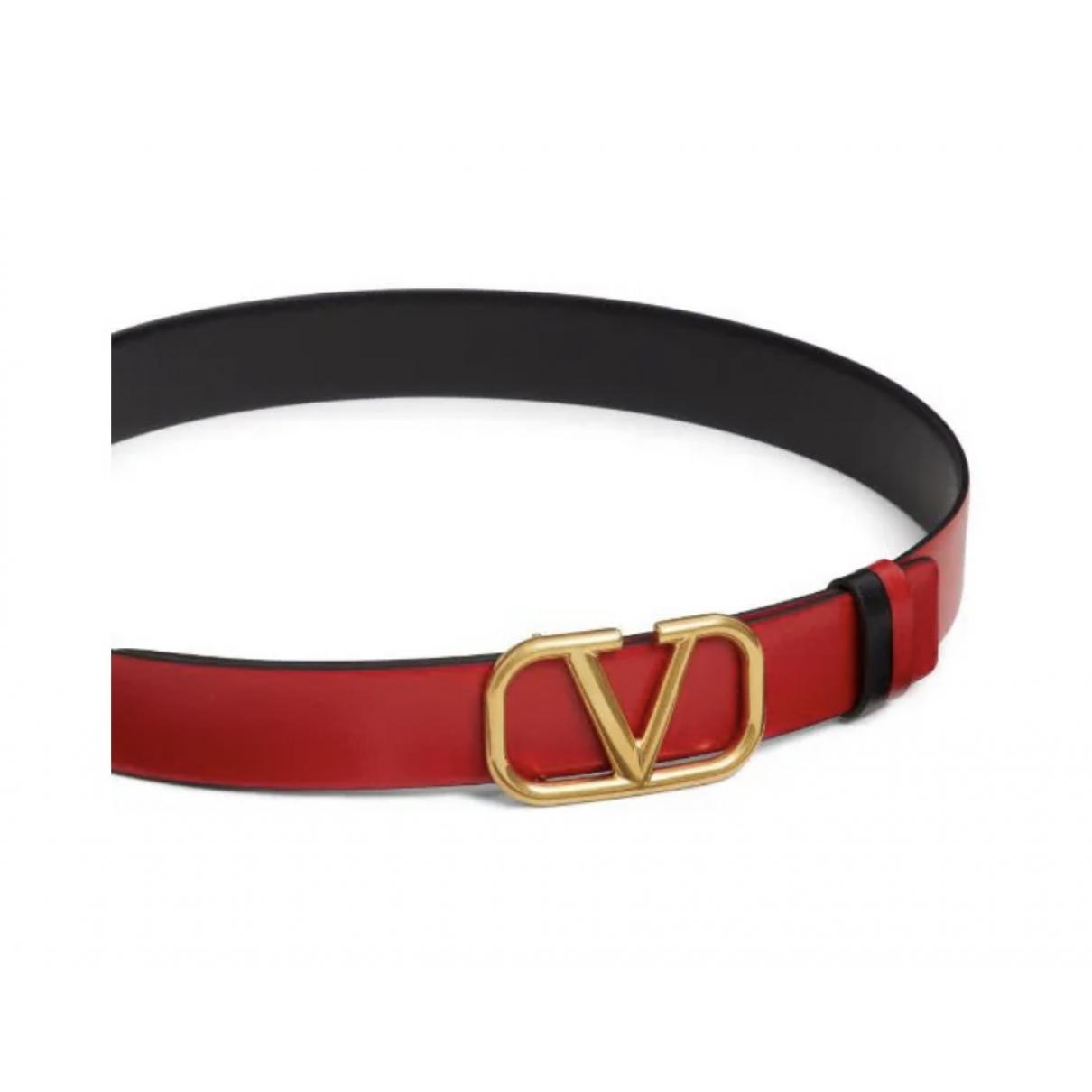 VLogo leather belt - 4