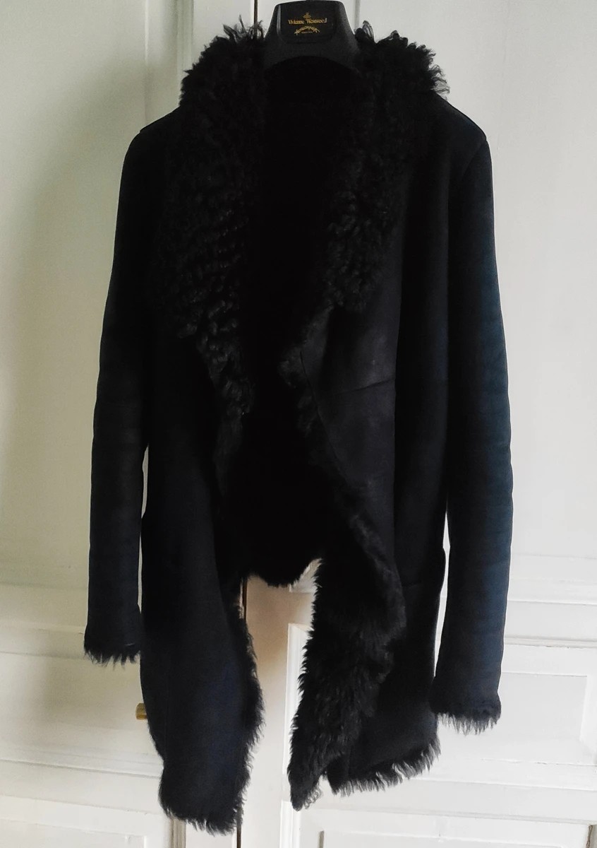 Giorgio Brato - Asymmetrical shearling coat/Like Isaac Sellam or Sacai - 7