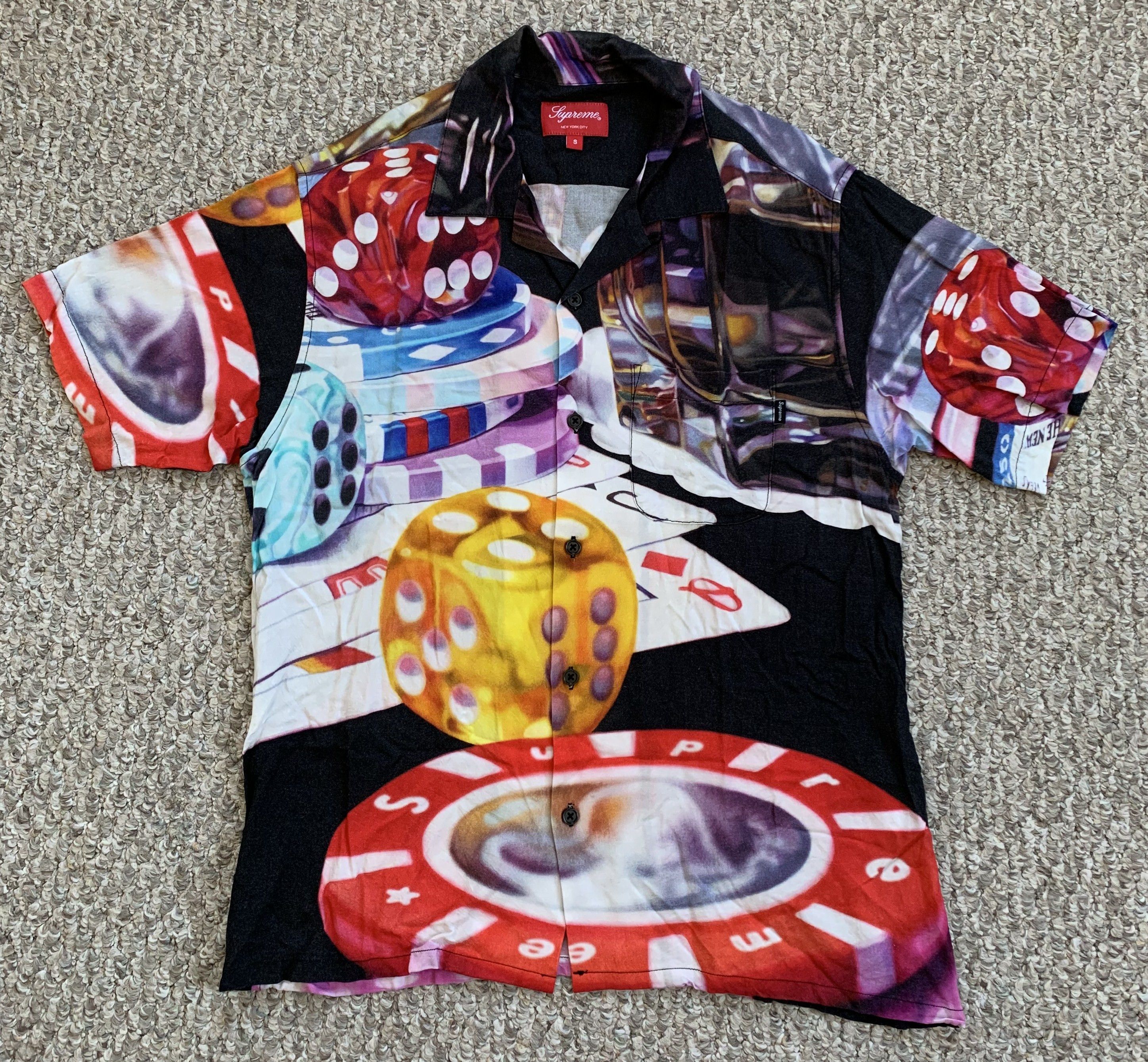 F/W 2018 Supreme Casino Rayon Shirt size small - 1