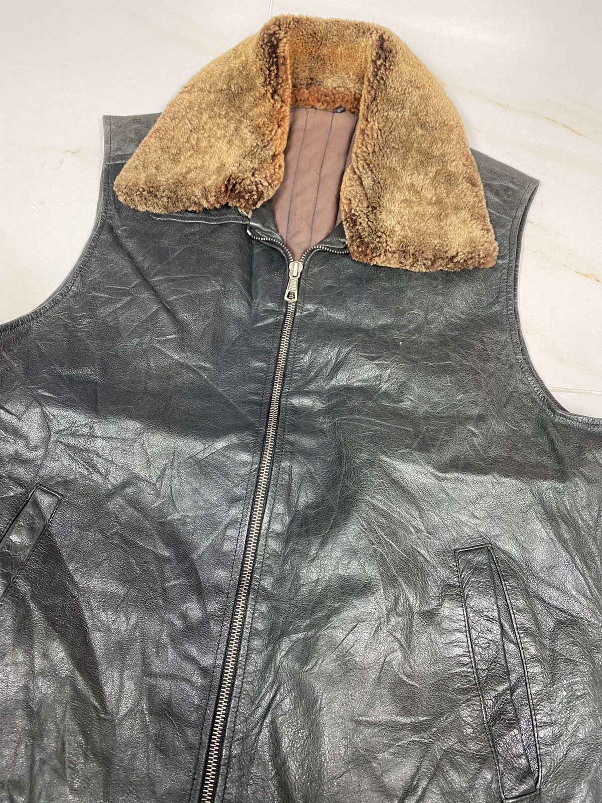 Maison Margiela A/W 2001-02 Leather Zipped Vest. J072 - 3