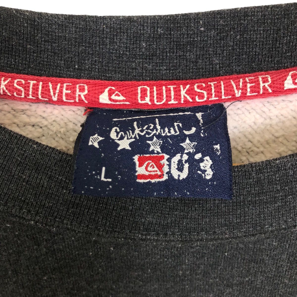 Vintage Quiksilver Crewneck Sweatshirt Big Logo Embroidery - 8