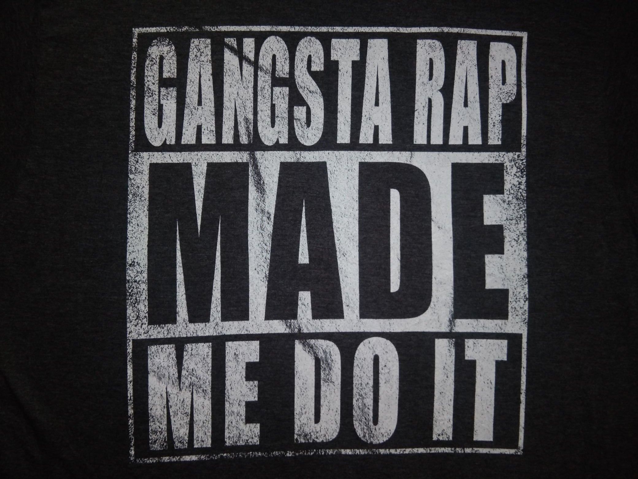 Rap Tees - Gangsta Rap Made Me Do It / Ice Cube tshirt raptees - 1