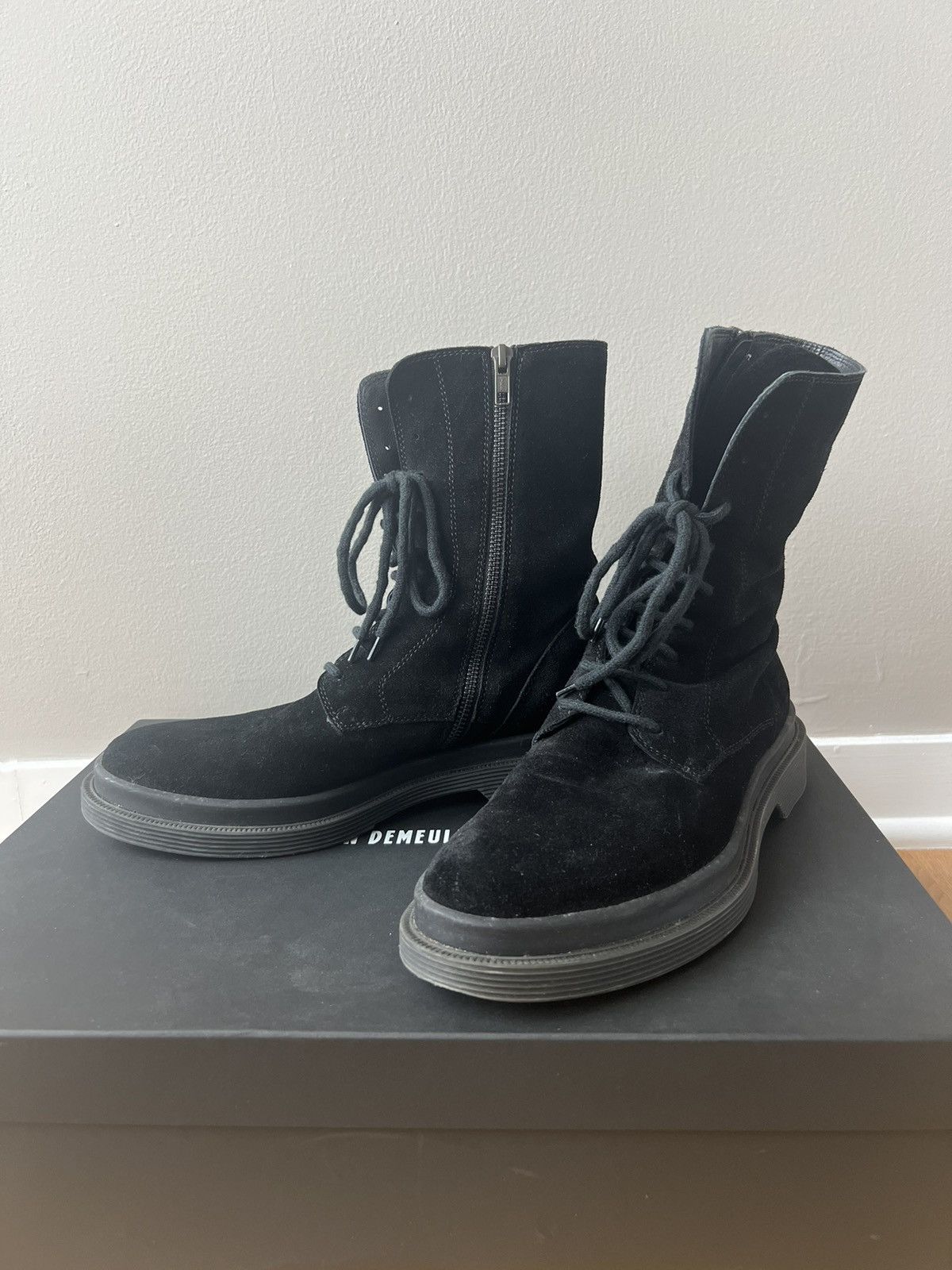 SS15 Suede Combat Boots - 3