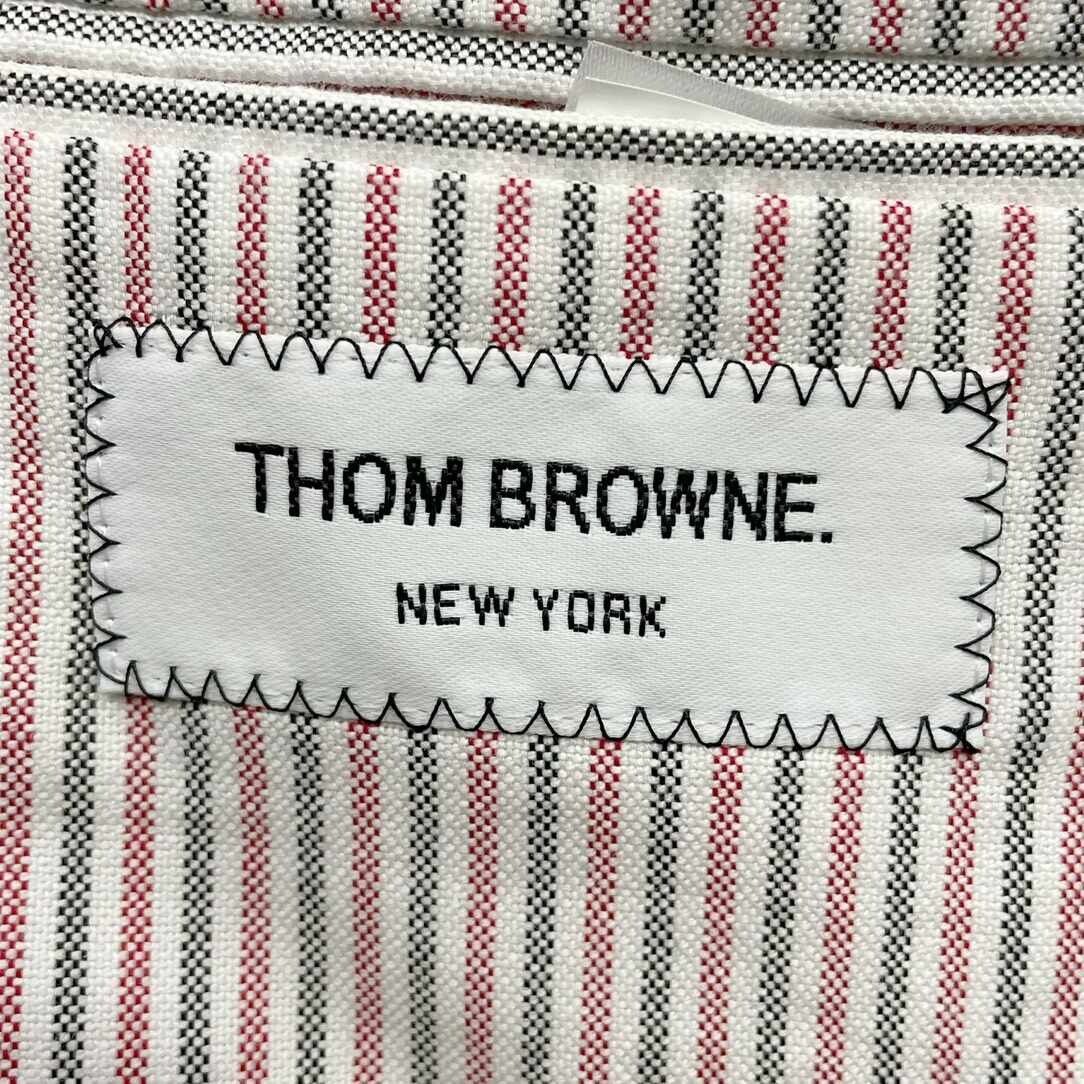 Thom Browne 4-Bar Stripe patchwork shirt-jacket - 6