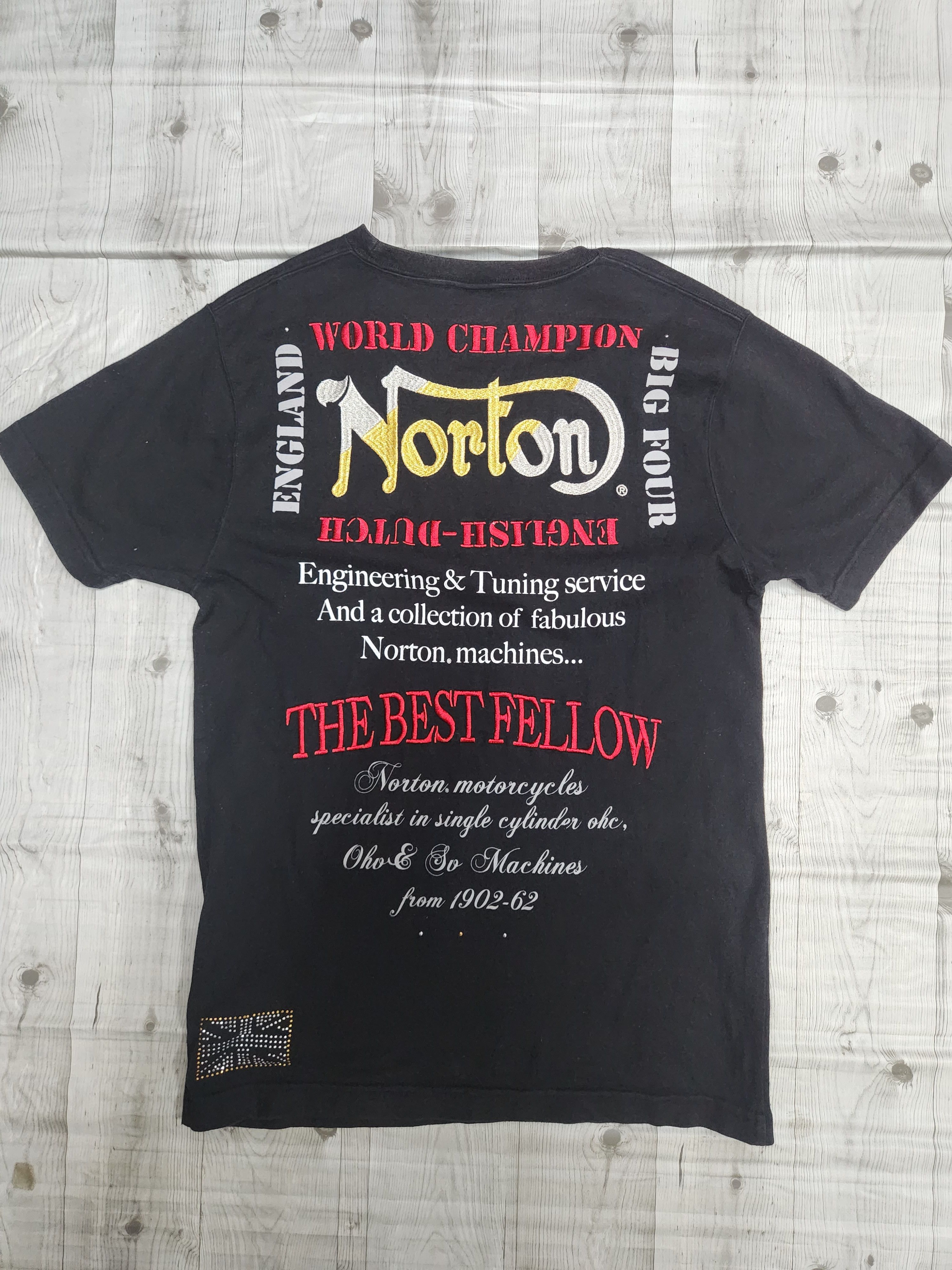 Racing - Vintage Norton Bling Bling Big Logo TShirt - 3