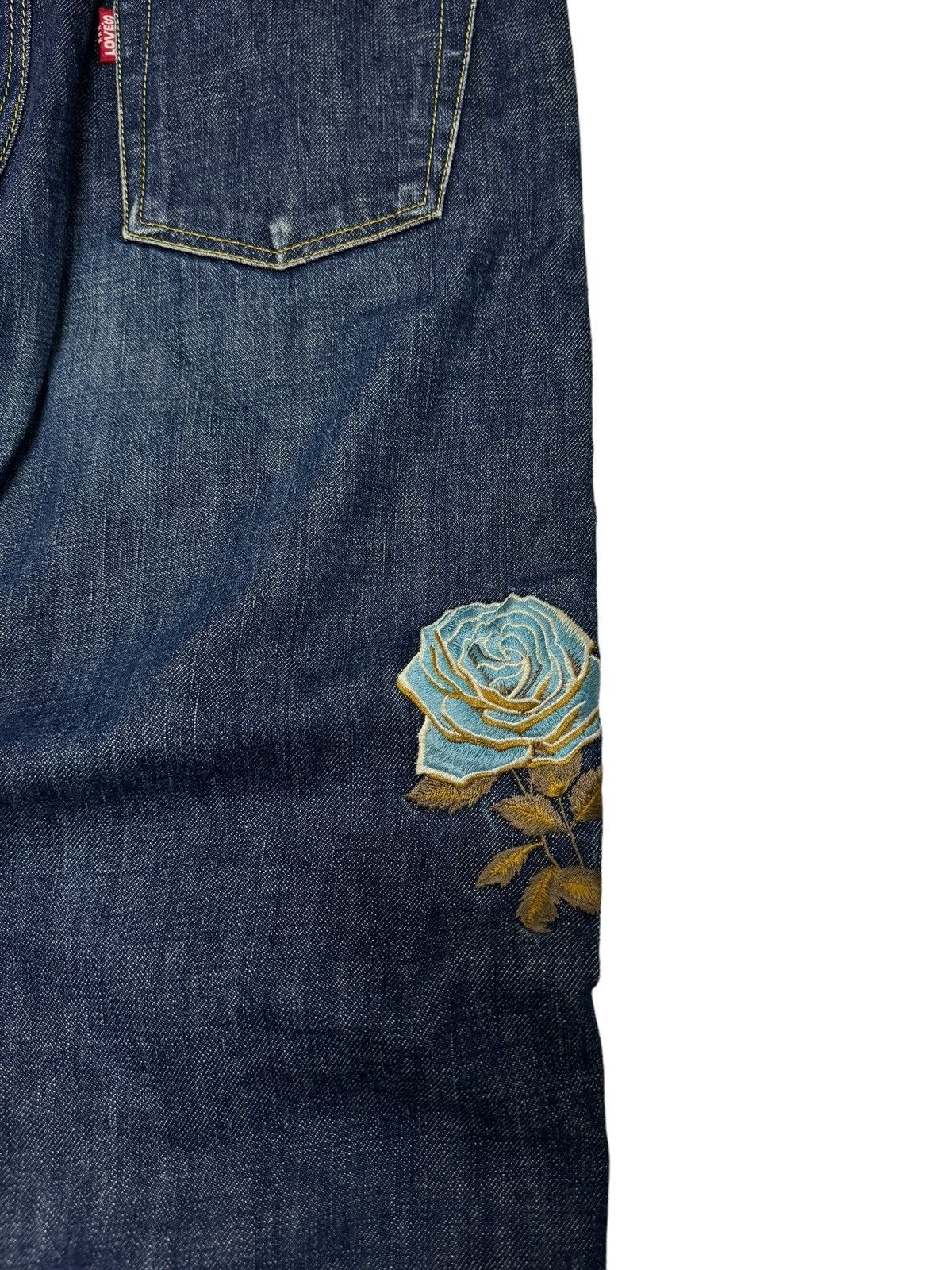 Vintage - FLARE OZONE COMMUNITY FLOWER EMBROIDERY DENIM JEANS - 12