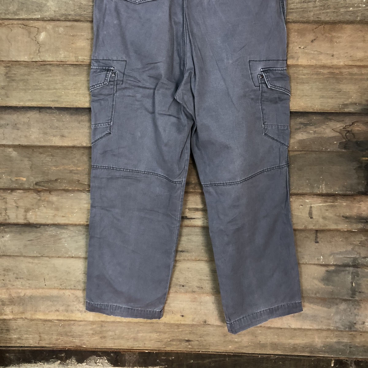 Straight Faded - Even River Grey faded utility Cargo Pants #3417 - 13