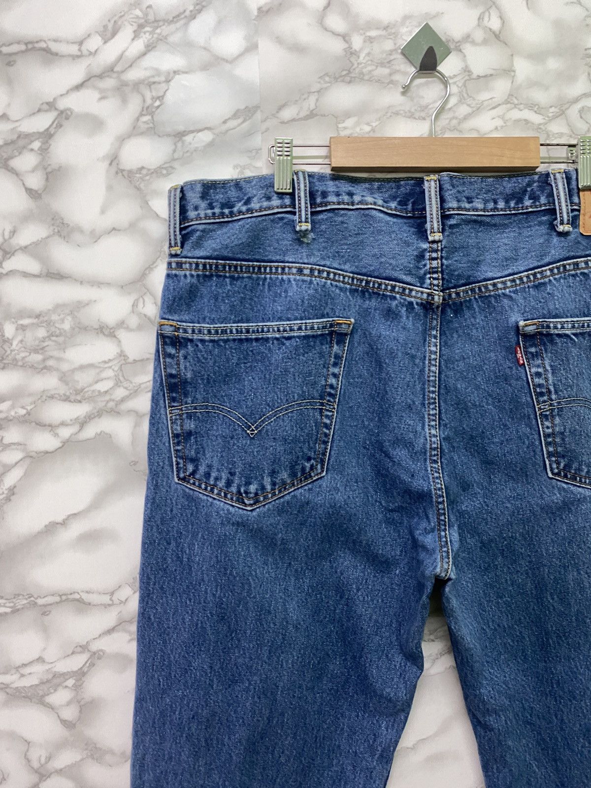 Vintage - Levi's 550 Blue Denim Distressed Jeans - L9 - 12