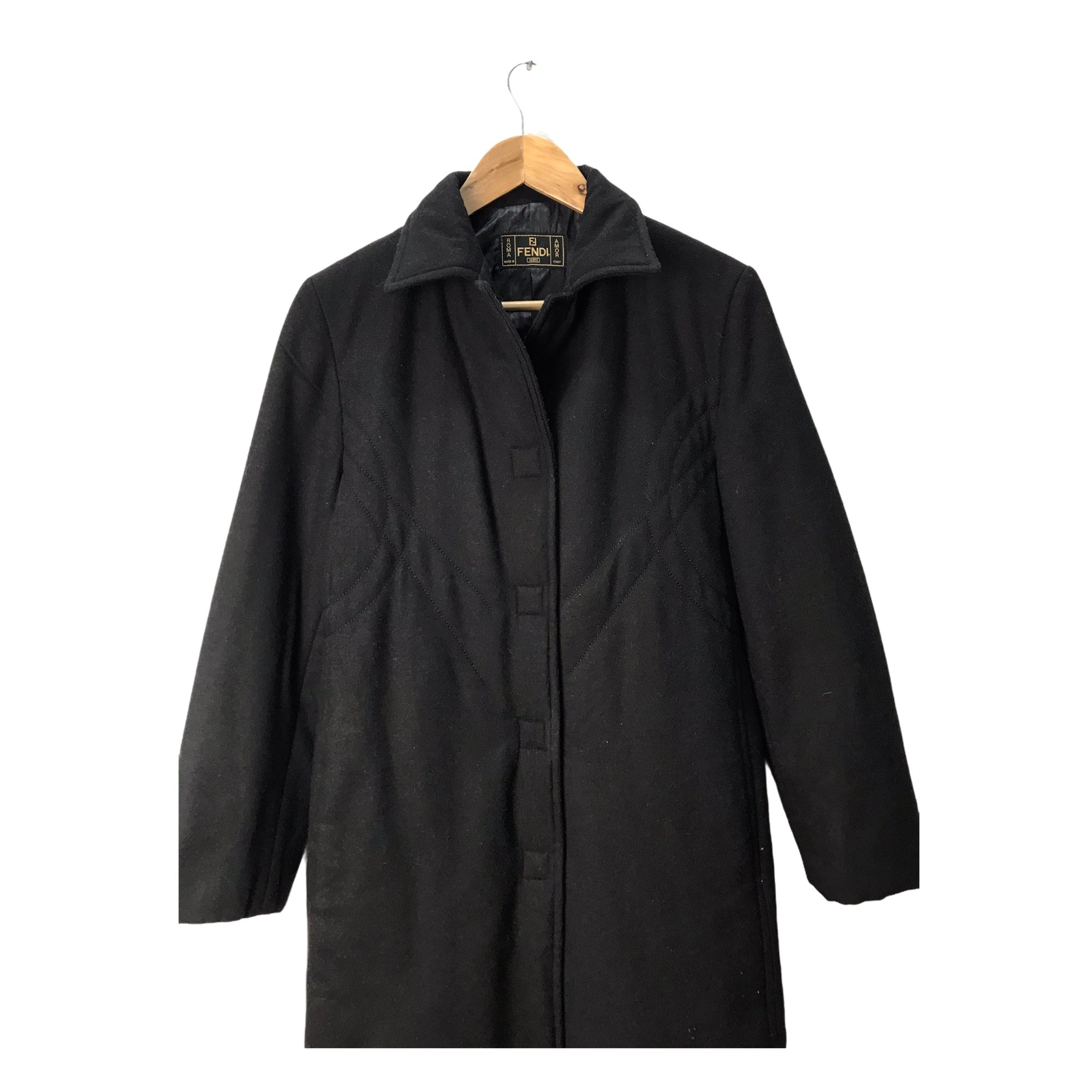Vintage Fendi Jeans Wool Long Jacket - 6