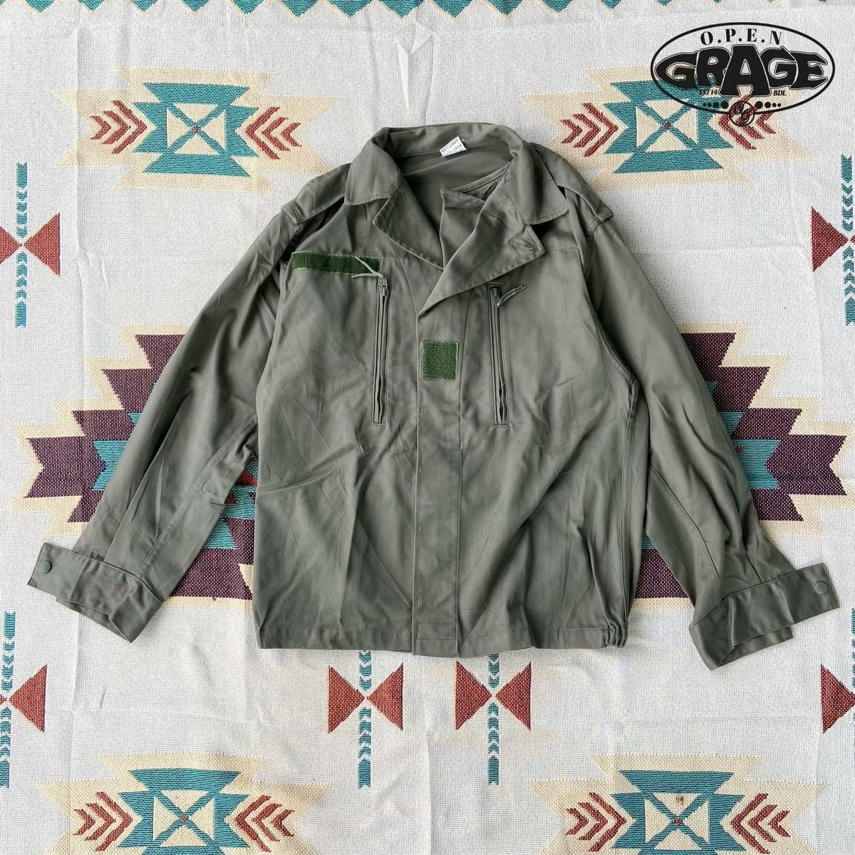 Socovet Bais 1994 Vintage French Military green Jacket Mens - 1