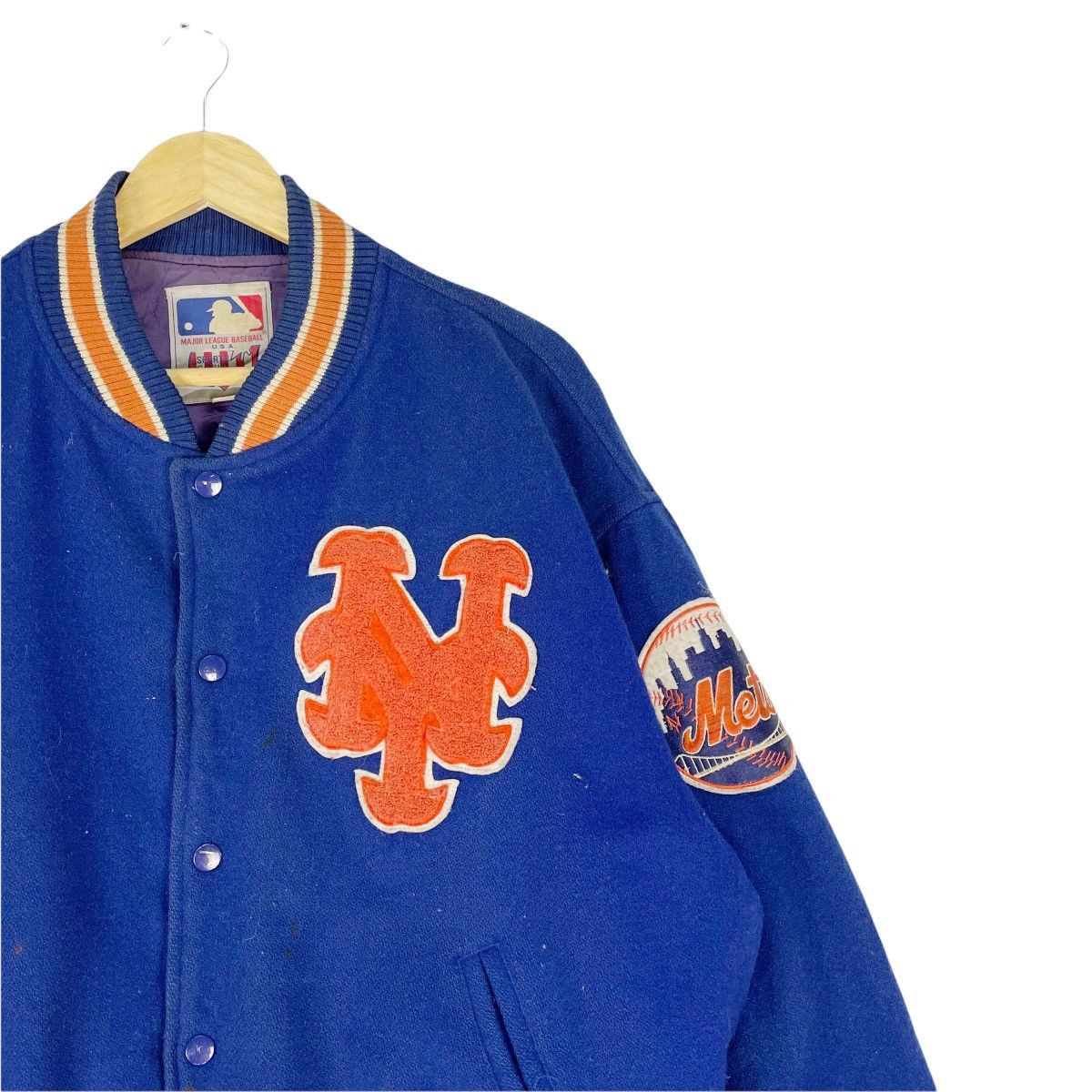 Vintage - ⚡️90s NEW YORK METS Wool Varsity Jacket - 5