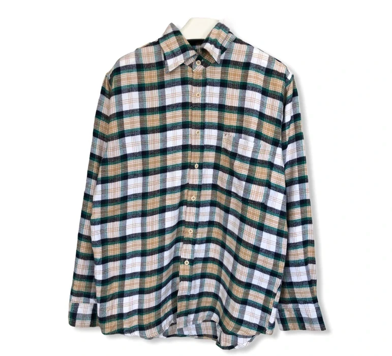 Japanese Brand - Japanese Brand Ciopanic Plaid Tartan Flannel Shirt 👕 - 1