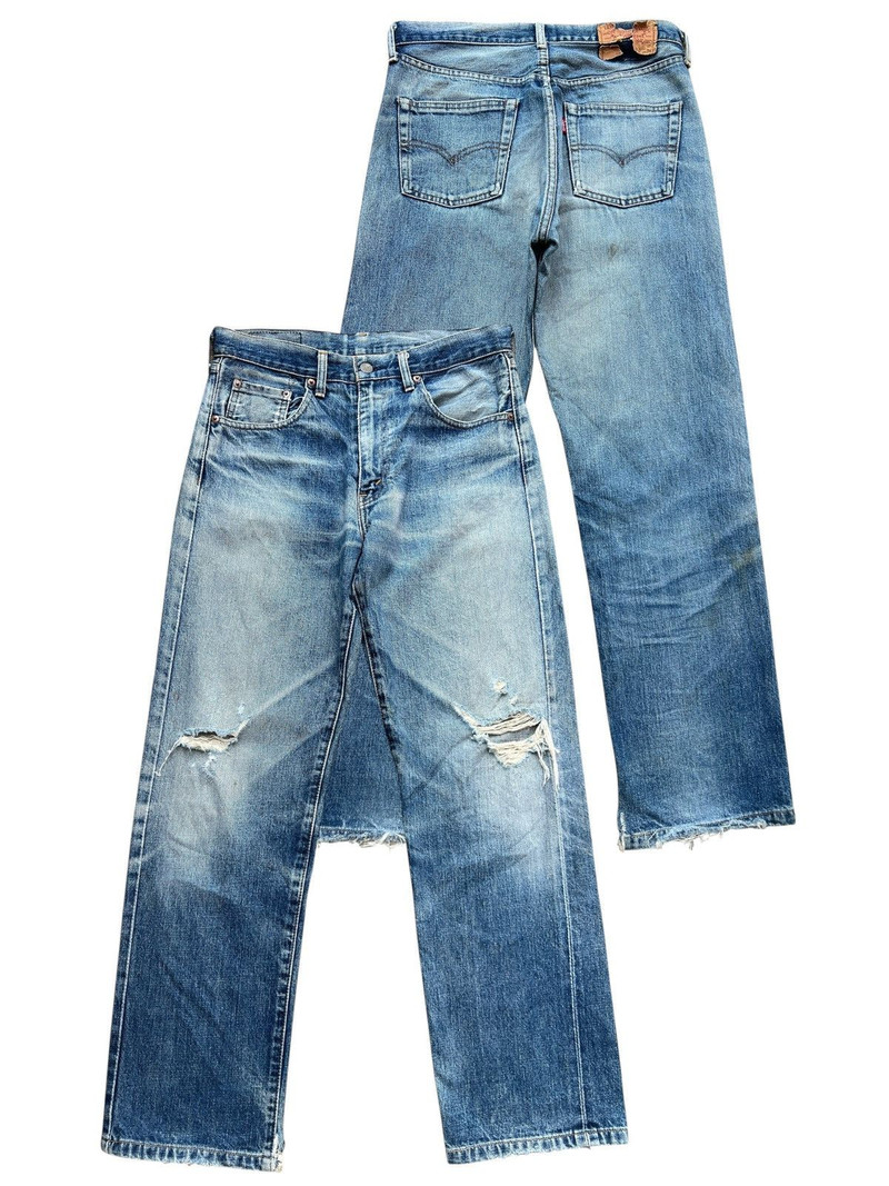 Vintage 90s Levis 502 Selvedge Japan Distressed Denim Jeans - 1