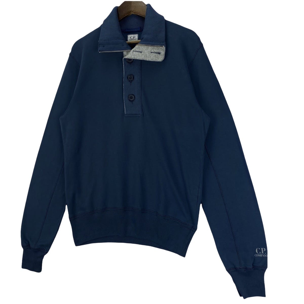 Vintage C.P Company Half Button Zipper Sweatshirt - 3