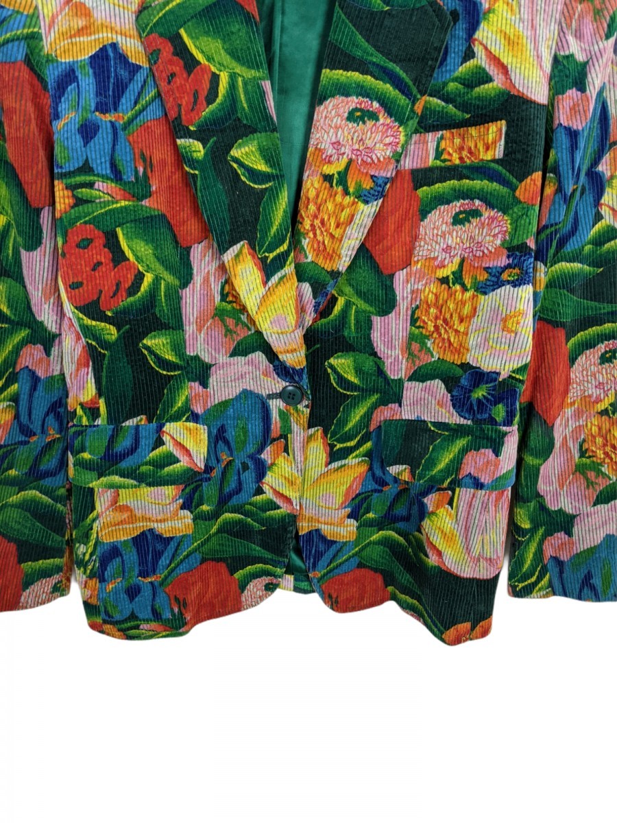 Vtg Floral Blazer Light Jacket Office Coat - 2